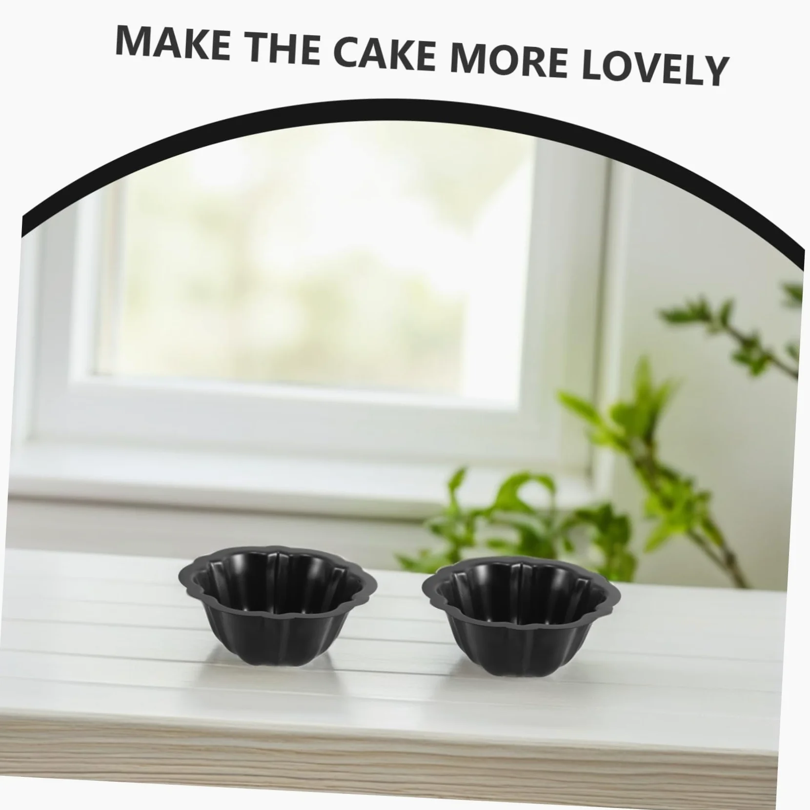 Molde para Hornear Mini Pasteles 10 Piezas de Acero al Carbono Negro | Formas de Dibujos Animados , Ligero y Fácil de Guardar , para Cumpleaños y Fiestas Antiadherente