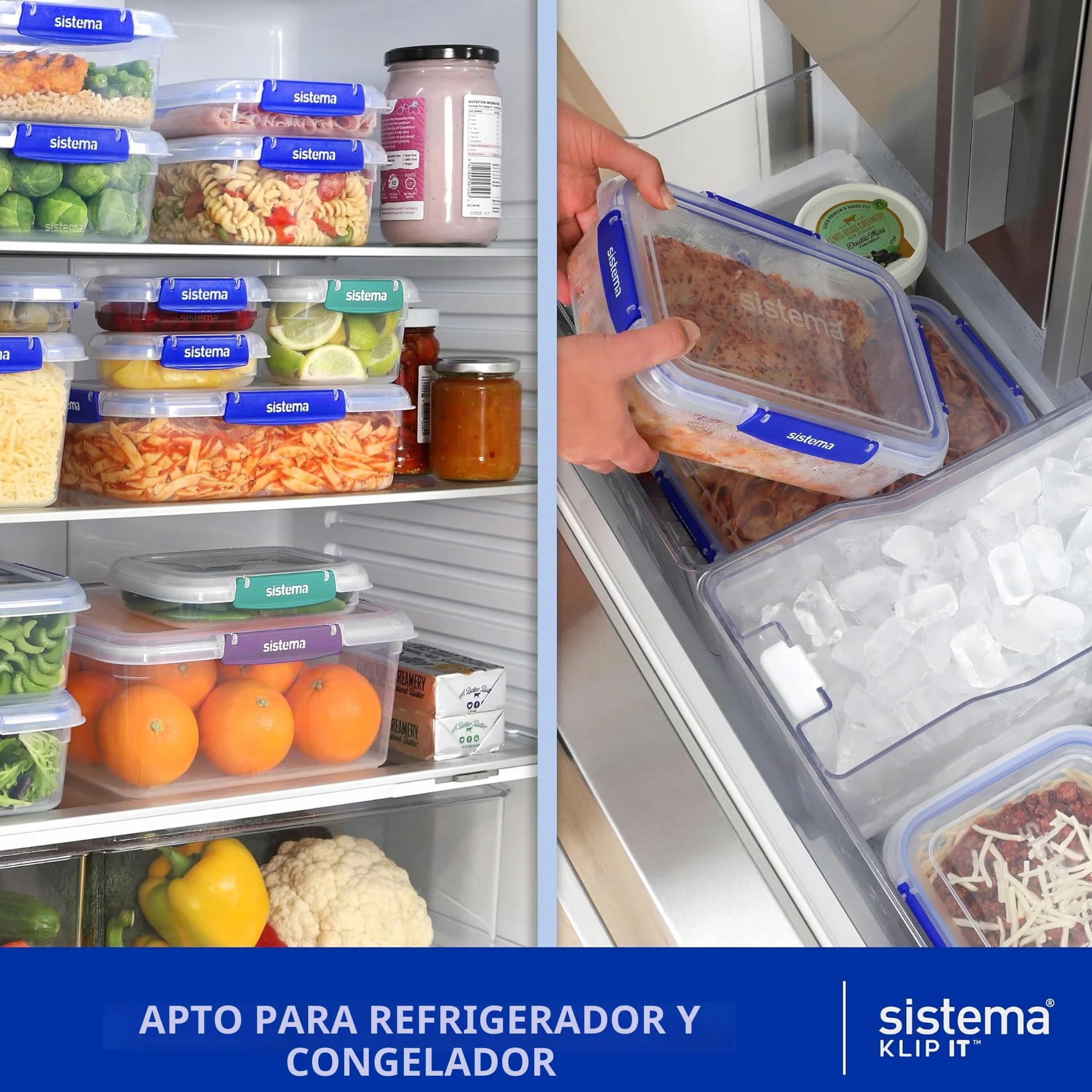 Recipientes para conservar alimentos Sistema | recipientes con tapa para preparar comidasfiambrerastáperes pequeños y más | Apilables y herméticos | Sin BPA | 20 unidades