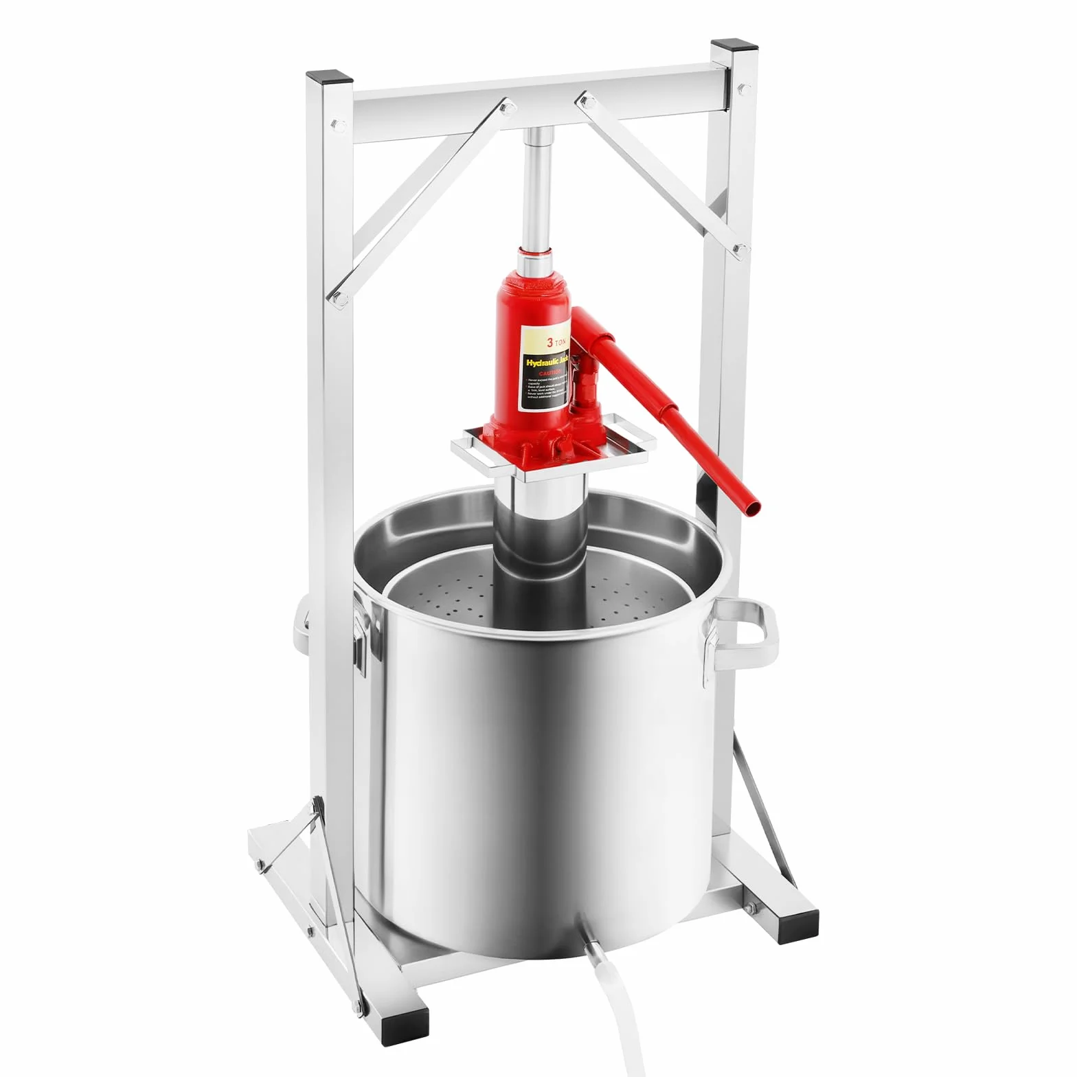 Prensa de vino de Frutas 3T, Prensa Hidráulica de Acero Inoxidable de 22 Litros, para Vino de Arroz, Miel, Verduras, Prensas para la producción de vino