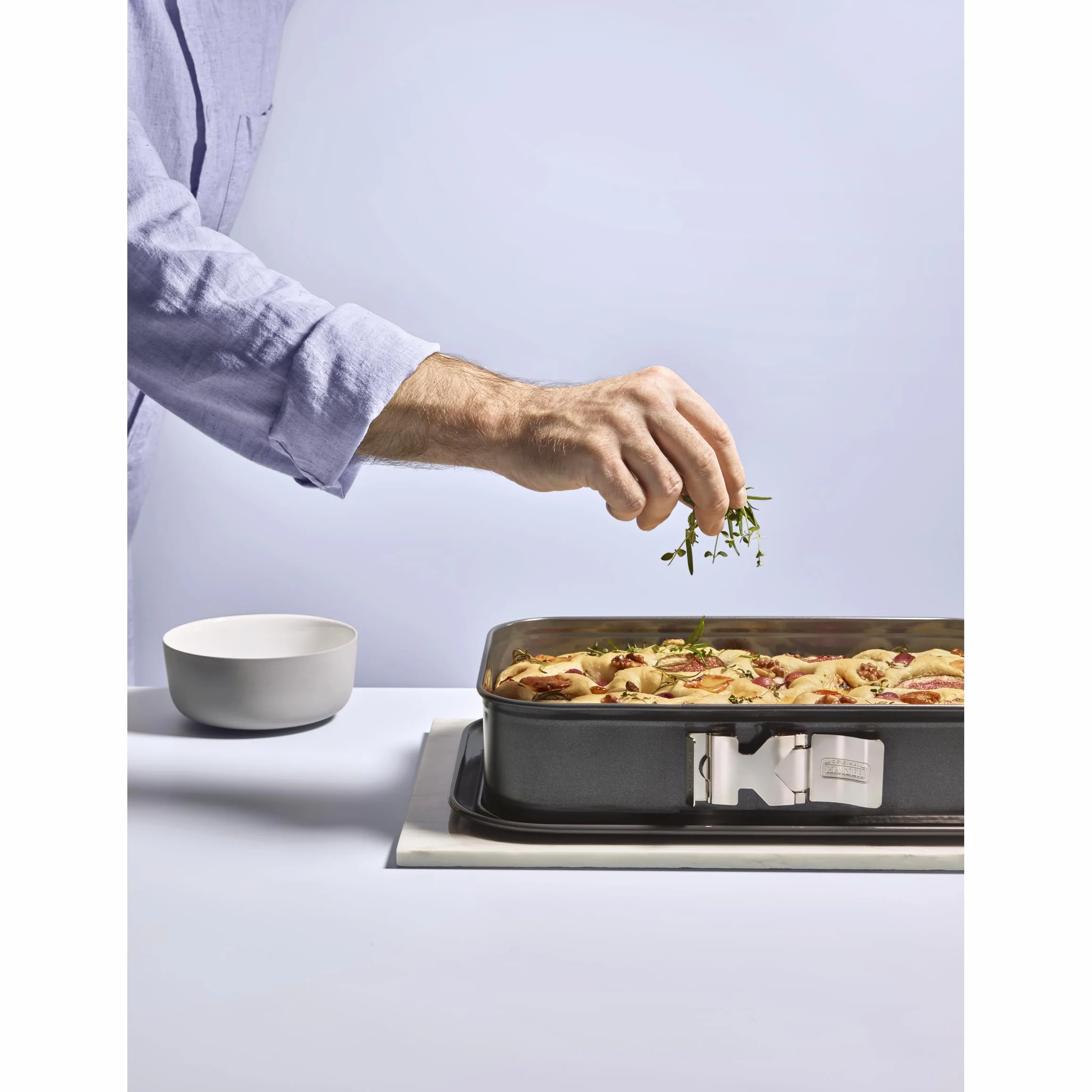 ORIGINAL KAISER La Forme Plus - Molde rectangular base desmontable antiadherente 36 x 24 cm