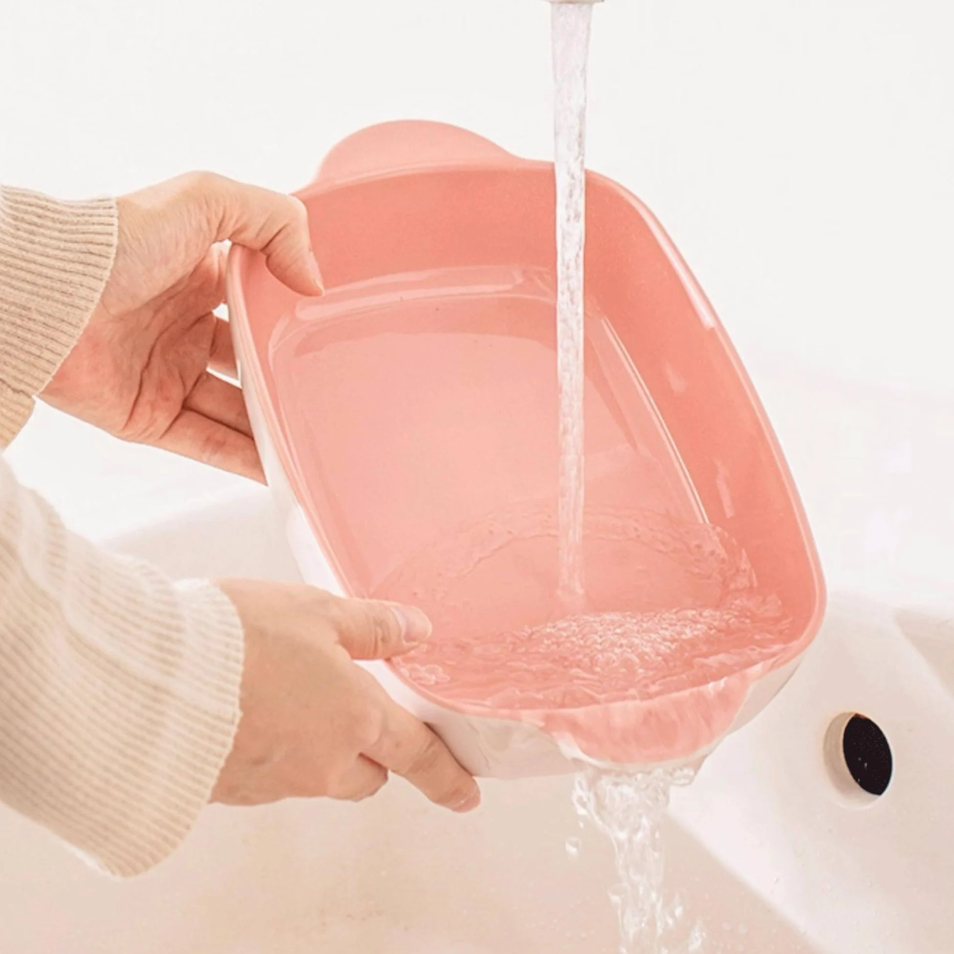 Fuente for hornear rectangular de cerámica con asas Universal(Pink,Pequeño)