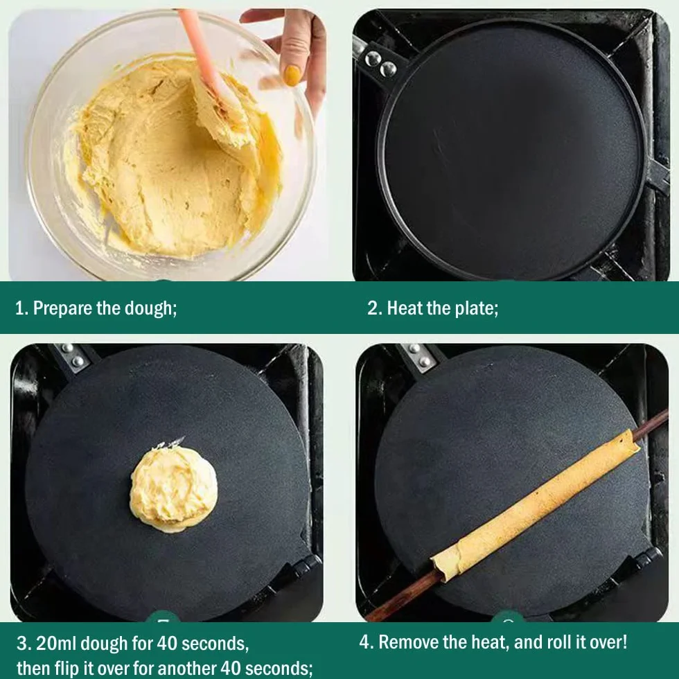 Máquina de Crêpes Sartén Crepes Helado Omelette Pan Crêpera Máquinas de Quesadillas y Tortillas Gofreras (Tortilla)