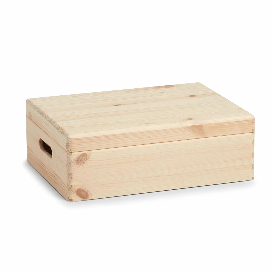 Zeller 13151 Caja Multiusos con Tapa, Madera, Marrón, 40x30x14 cm