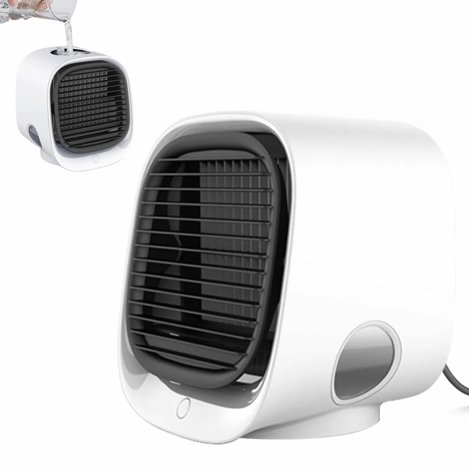 Oribreeze - Aire acondicionado, enfriador de aire Oribreeze, aire acondicionado portátil, enfriador de aire evaporativo para el hogar, oficina, dormitorio (blanco)