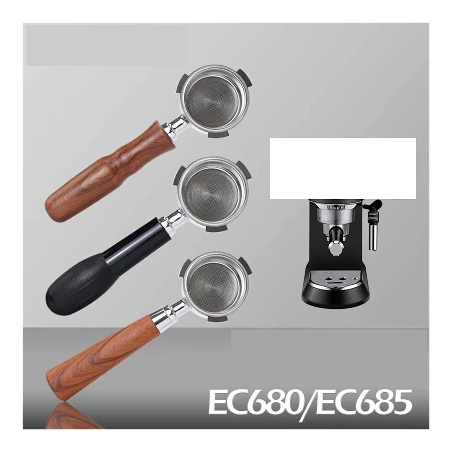 Cesta De Filtro Desnudo Portafiltro Sin Fondo For Café De 51MM, Compatible Con Delonghi Dedica, EC680 EC685, Accesorios For Cafetera Expreso, Herramientas De Barista(2.0 Wdt Tool)