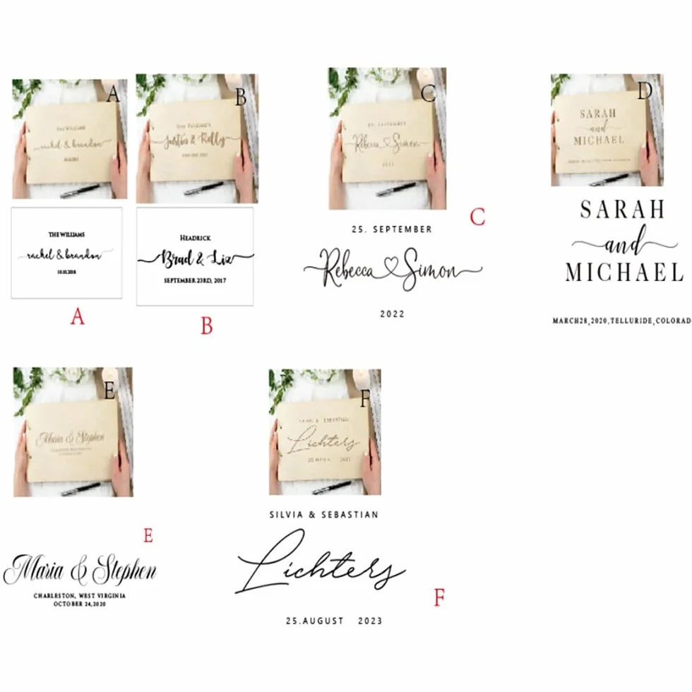 Personalizado Libro De Visitas Para Bodas Con Nombre/Fecha, Bautizos O Fiestas De Cumpleaños Libro De Visitas, Páginas Libro De Firmas Para Boda En Blanco