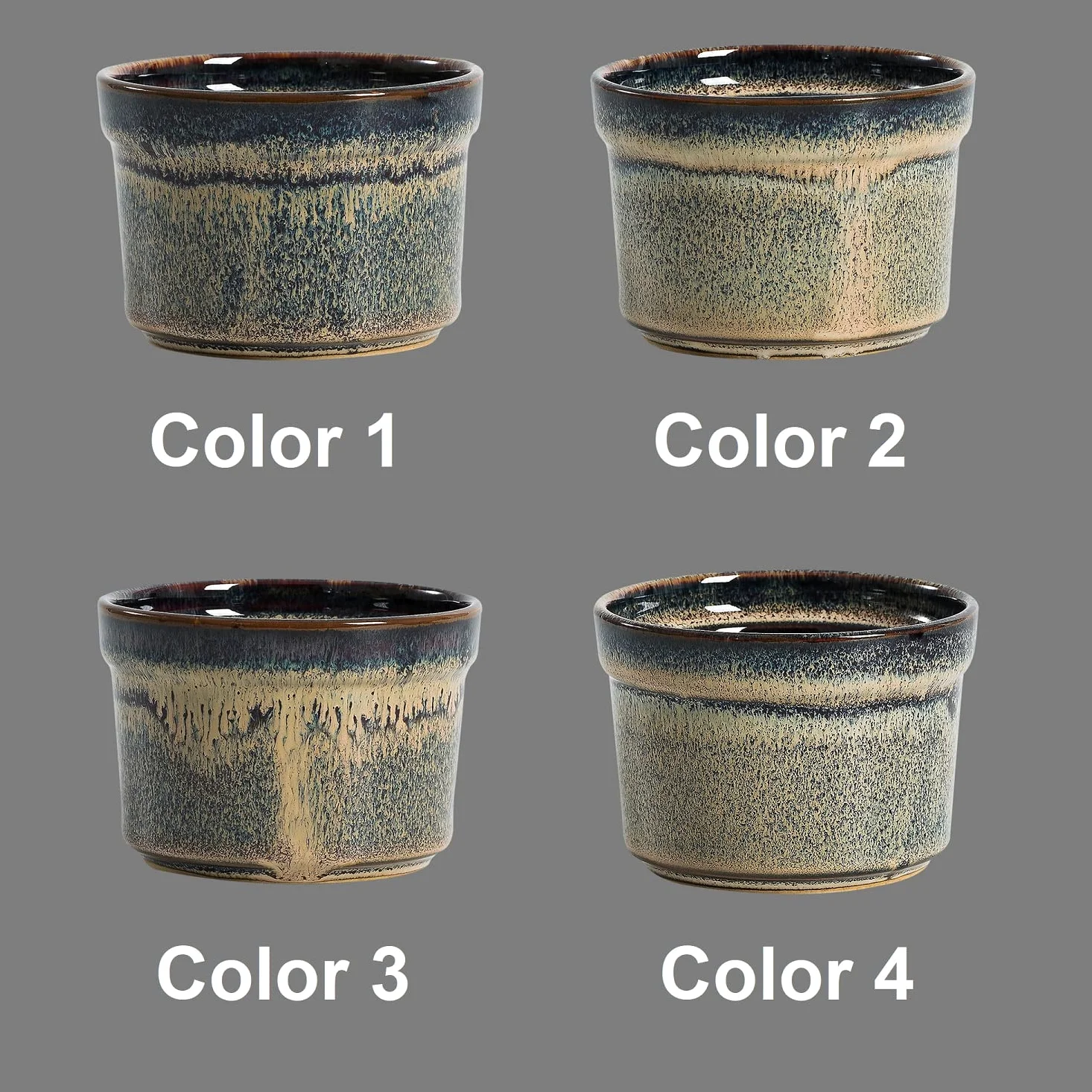 Cerámica Ramekins 5 onzas, porcelana Ramekins juego de 4, apto para horno, pequeños ramequines para hornear para platos de crema Brulee