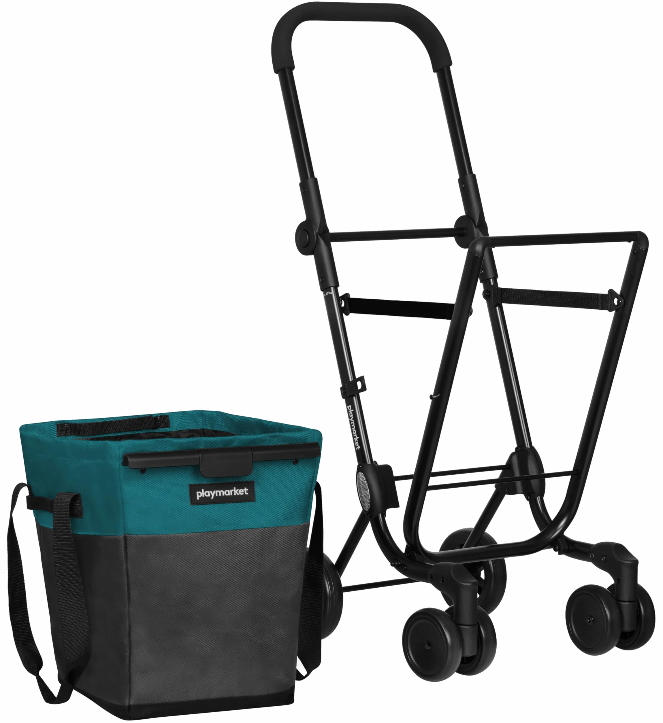 Playmarket Easy Go Carro de la Compra Plegable con Bolsa extraíble (Grey-Sapphire)