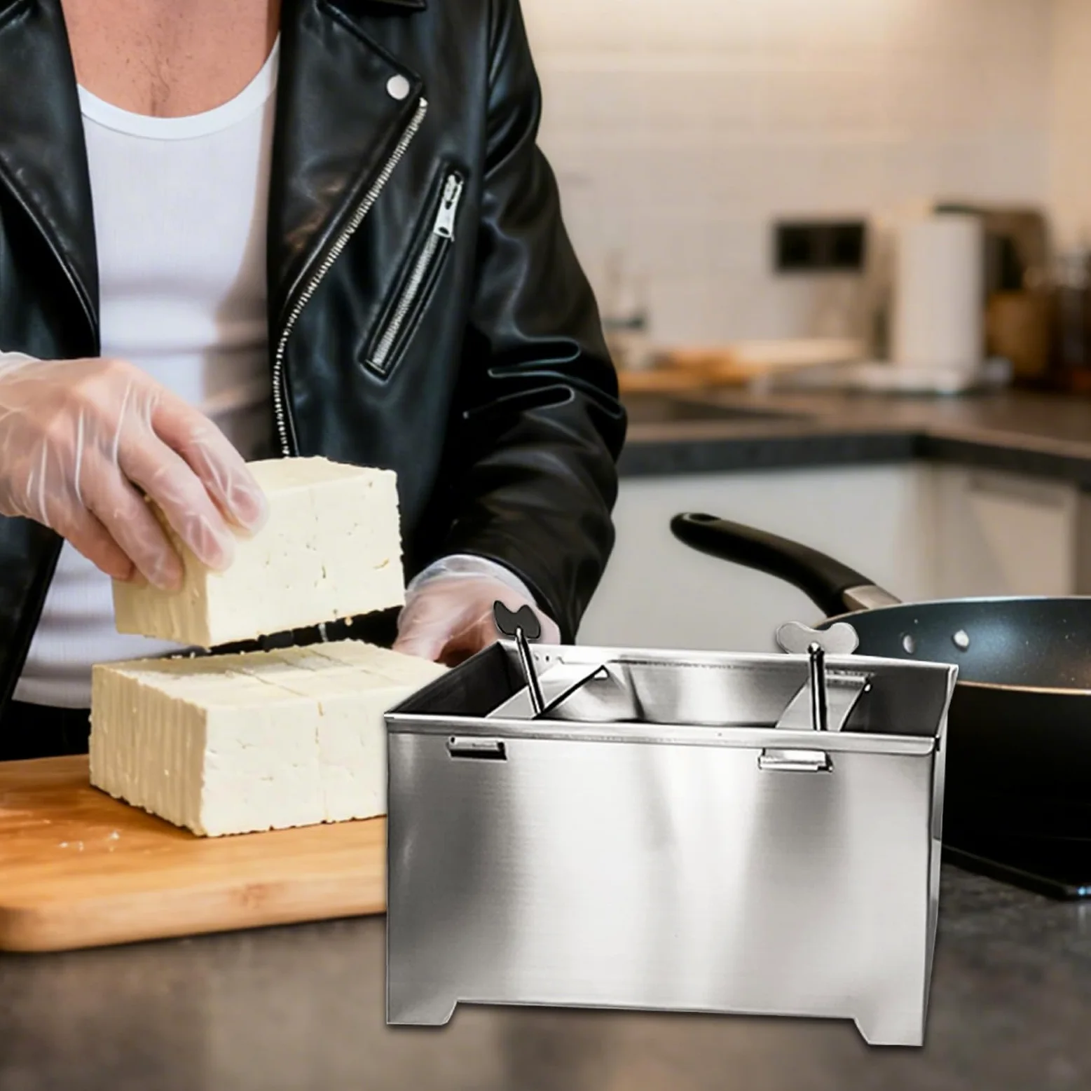 Prensa Para Acero Inoxidable Manual Multifuncional | Molde Prensador De Sedoso Para Queso Paneer Alimentos De Soja Vegetariano Hogar Comercial Restaurante Camping