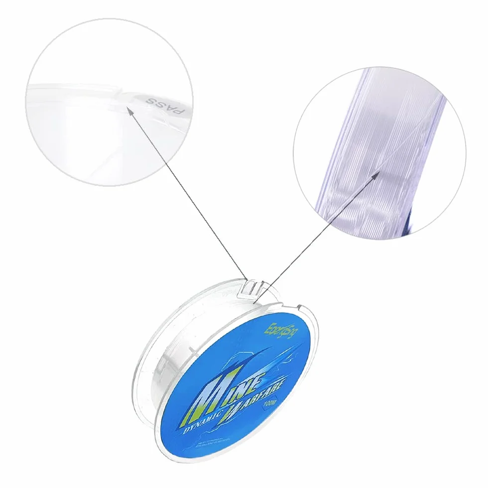 Sedal de Pesca, Monofilamento 0,14 mm/100 m, Hilo de Nailon Transparente para Manualidades
