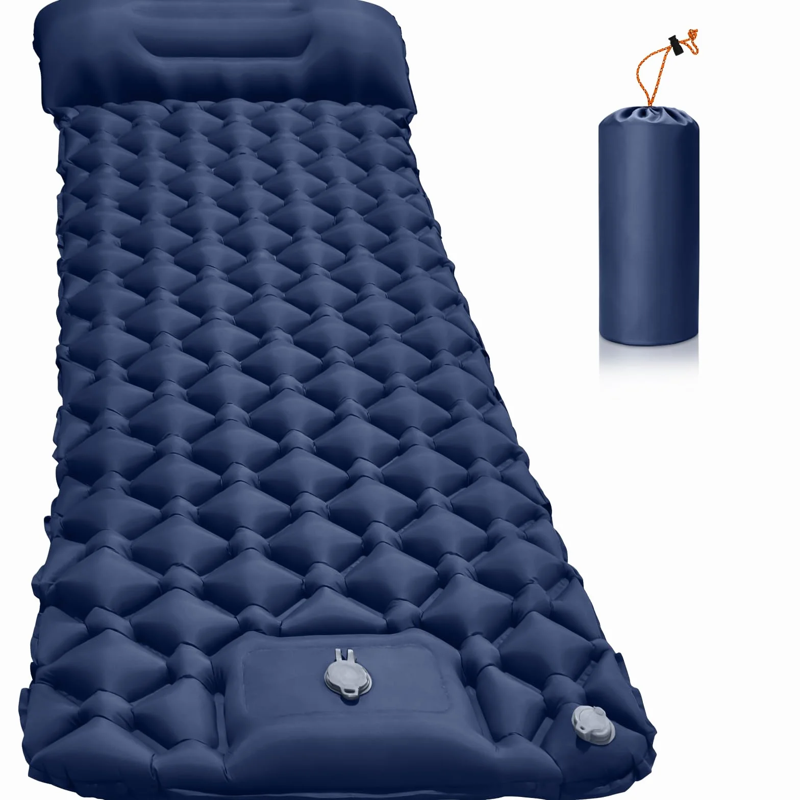 Colchoneta Autoinflable Ultraligera para Acampar, Esterilla Inflable Portátil Individual con Bomba de Pie