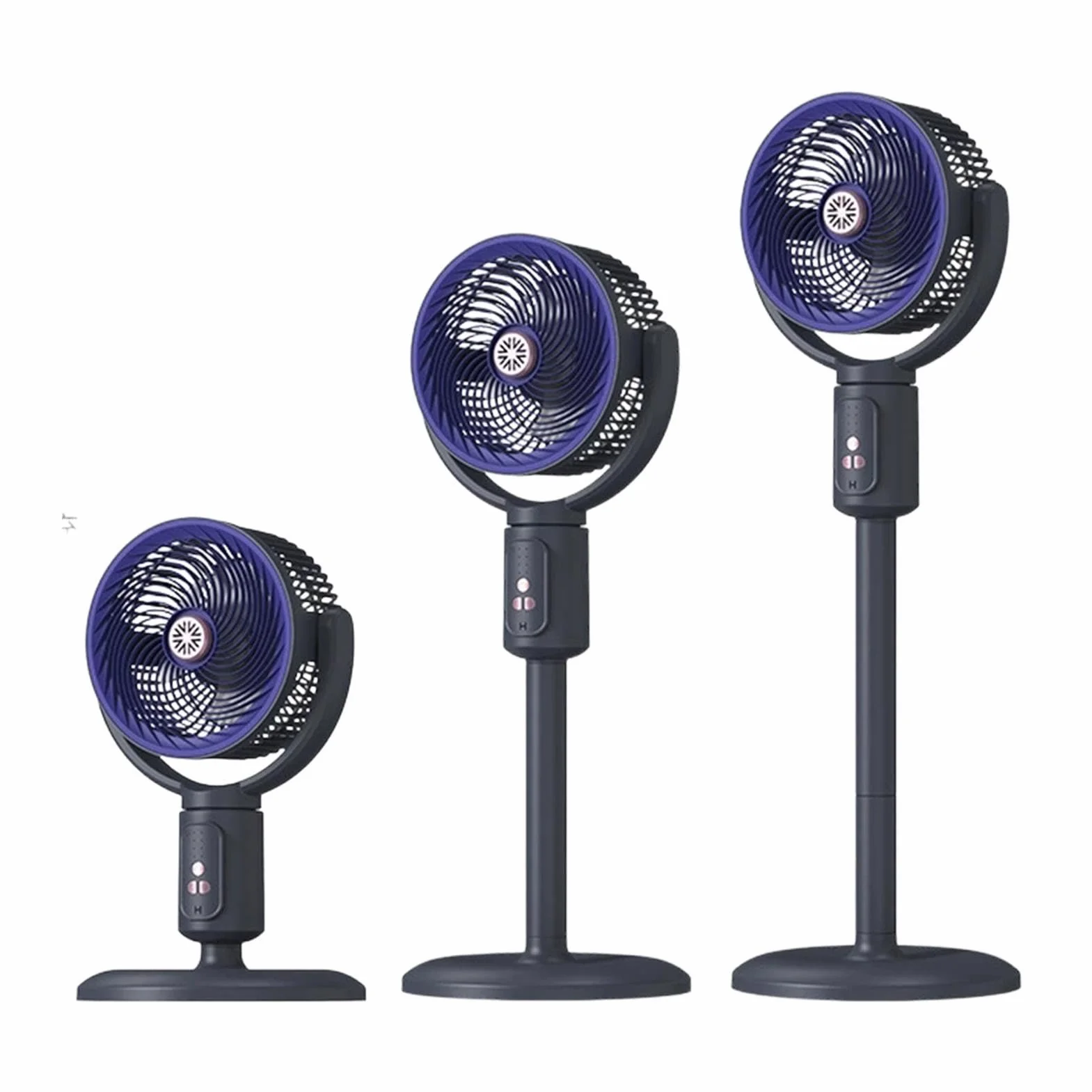 Ventilador de columna de interior – altura ajustable, silencioso, 4000 mAh | Ventilador Columna De Pie Oscilante Recargable, Con Control Remoto & Temporizador 8H, Carga Rápida Tipo C, 5 Velocidades
