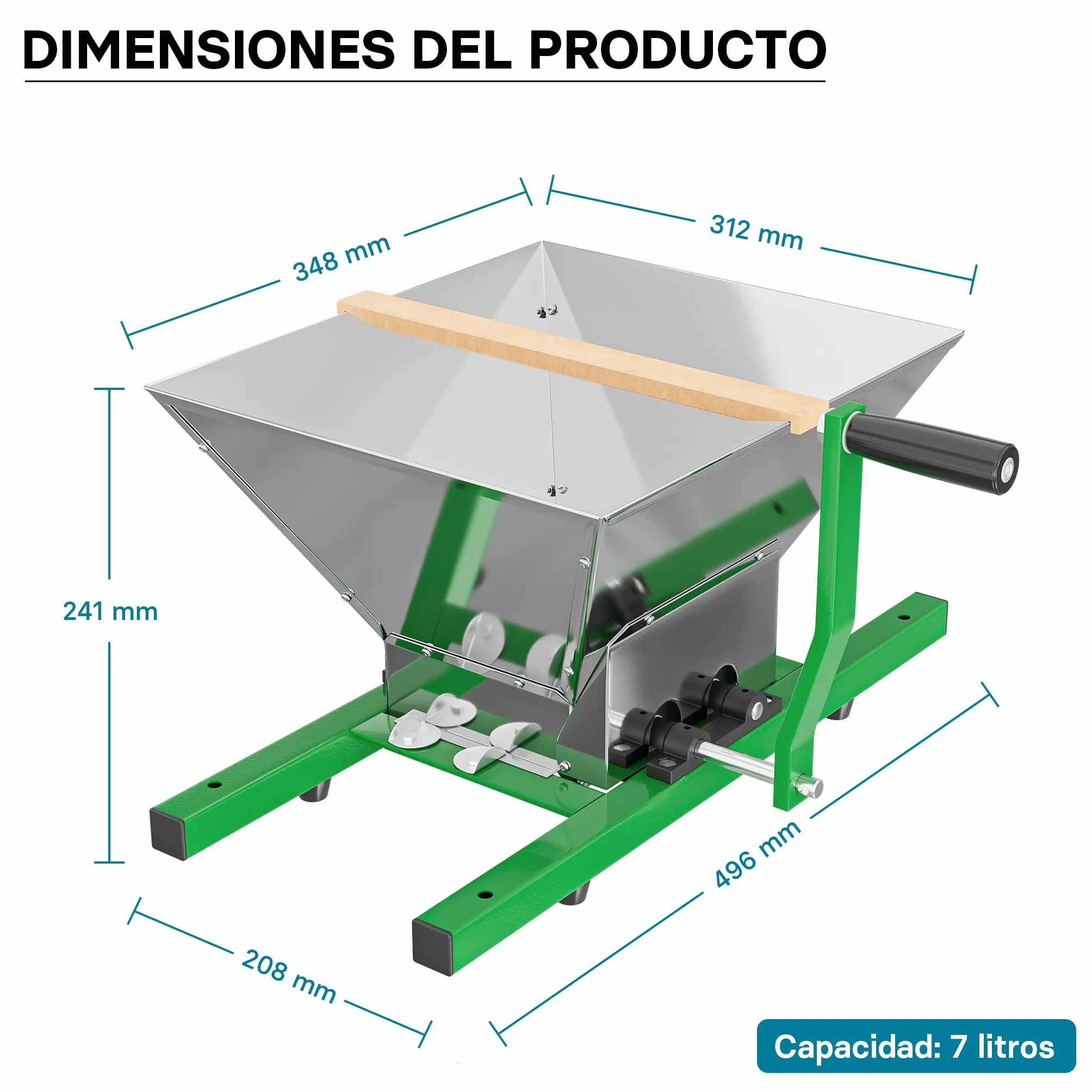 WilTec Prensa de Frutas Bayas y Mosto de 12L + triturador de Frutas y Bayas de 7L Elaboración de Bebidas