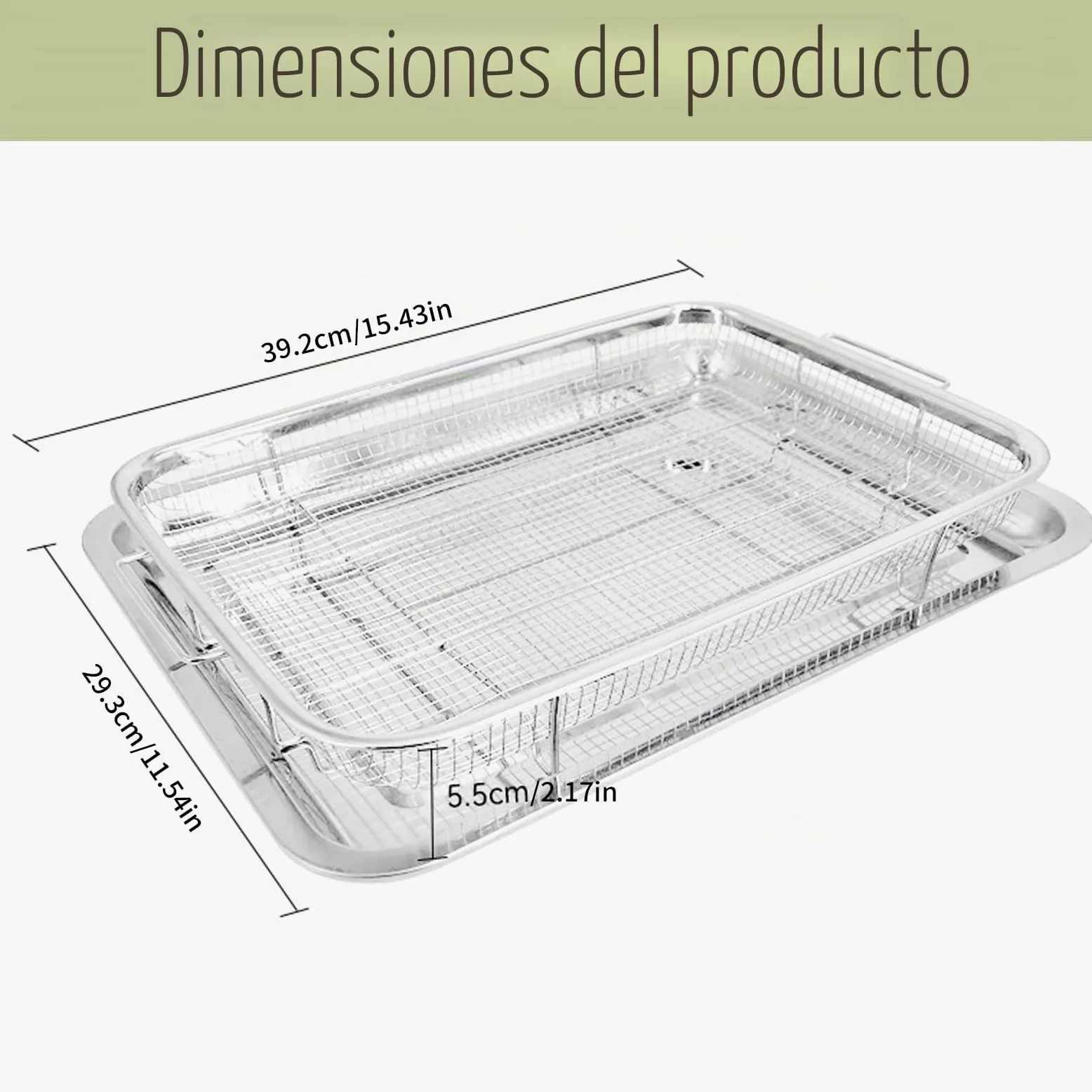Bandeja de horno con rejilla de enfriamiento, 29 x 39 x 6 cm, acero inoxidable, bandeja para hornear y rejilla para tartas, menos pegajosa, cesta para hornear galletas, parrilla y refrigeración, apta