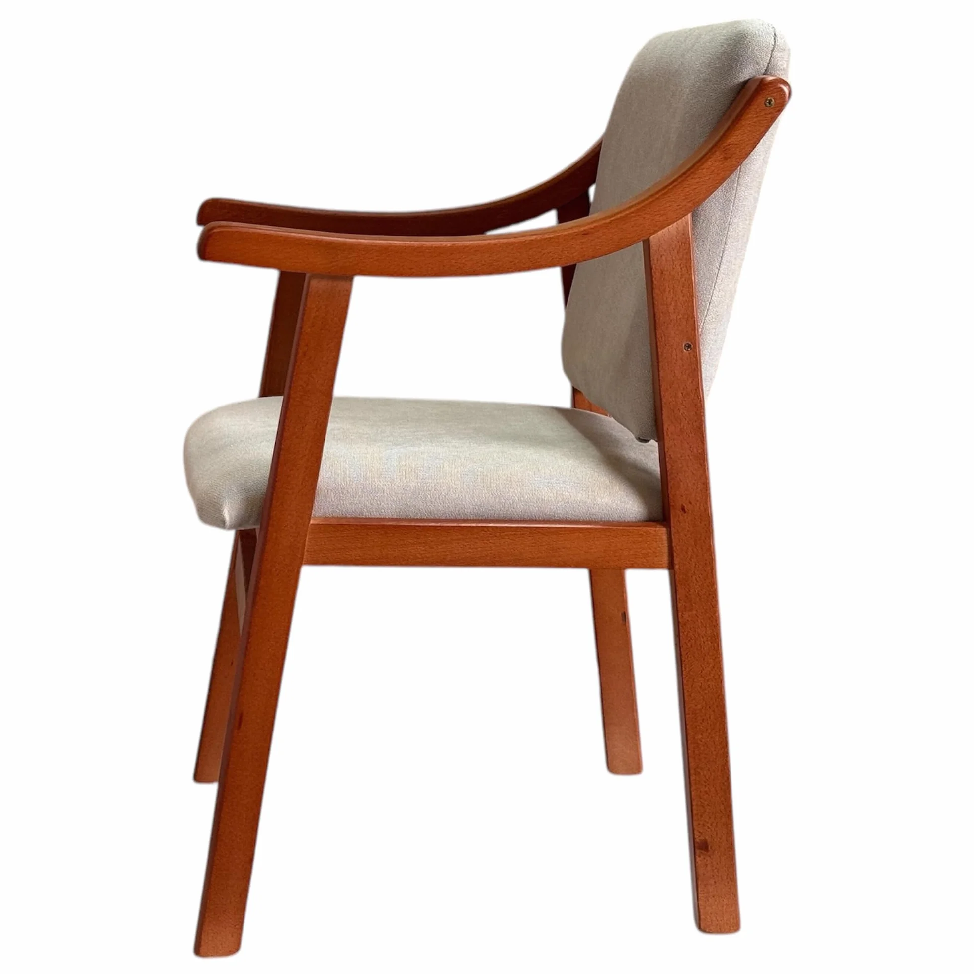 Sillón de Madera Reforzado en Color Cerezo con Varios Tapizados (Cerezo Camel)