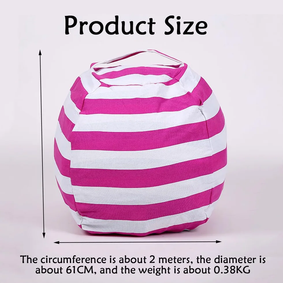 Puf de Peluche, 38" Bolsa de Almacenamiento de Juguetes, Bolsa Almacenamiento, Almacenamiento de Juguetes, Juguetes Felpa, Bolsa Frijoles Lona, Bolsa Frijoles Lona, para Ropa, Juguetes.