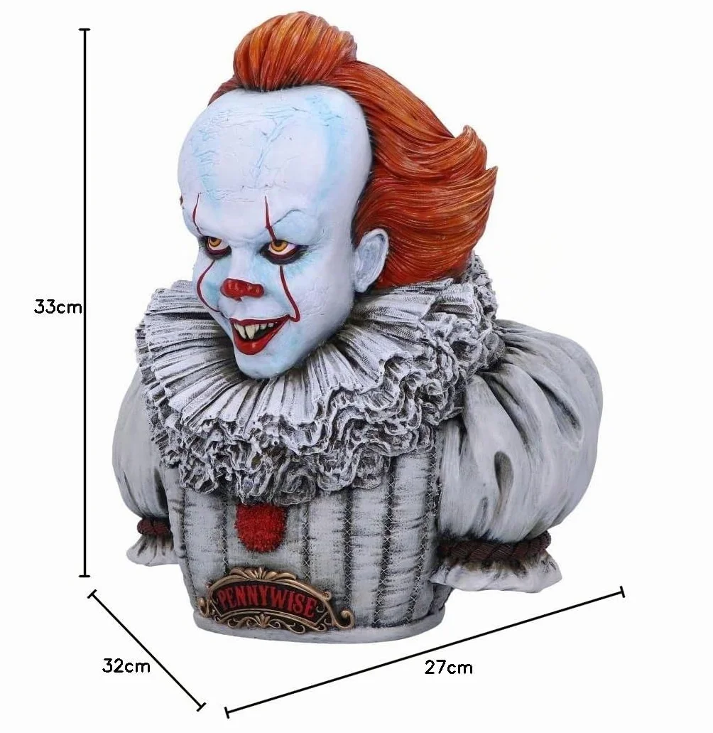 Nemesis Now Pennywise-Busto Oficial de IT Capítulo 2, Blanco, 30 cm