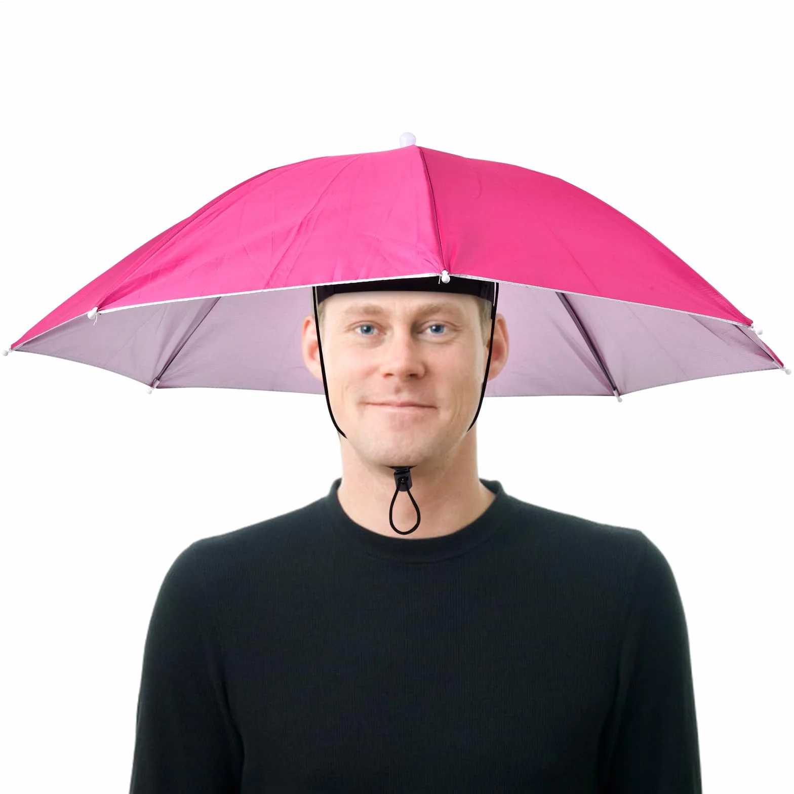Sombrero Paraguas De Cabeza Impermeable Reutilizable Manos Libres Ajustable Con Banda Elástica