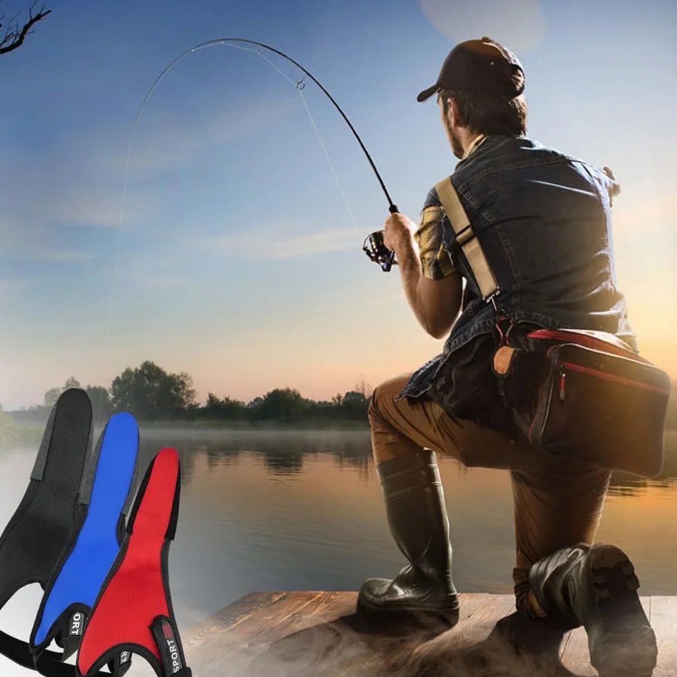 Guantes de pesca resistentes a arañazos antideslizantes transpirables protectores de dedos unisex rojo azul negro
