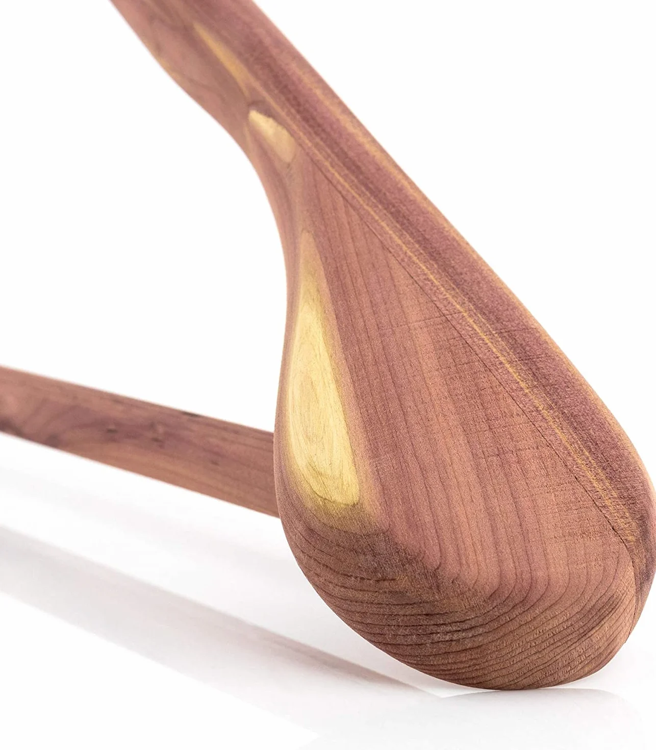 Hangerworld 3 Perchas Traje 45cm Madera de Cedro Antipolilla Hombreras Anchas Barra Antideslizante
