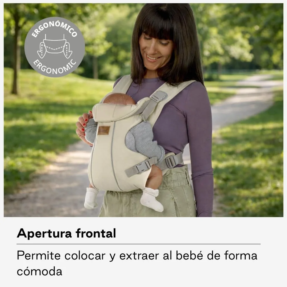 Jané Dual Mochila Portabebé Ergonómica, 3,5-15 kg, 3 Posiciones, Transpirable, Beige