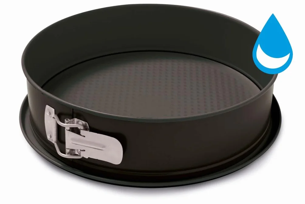 molde desmontable con 1 fondo Ø 26 cm, Fondo antigoteo, Acero con revestimiento antiadherente, Negro