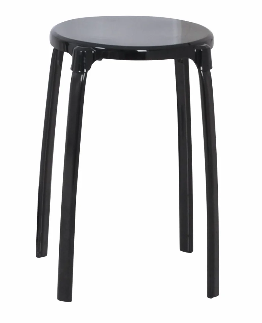 RIDDER Assistent A1050110 - Taburete Redondo para baño, Color Negro