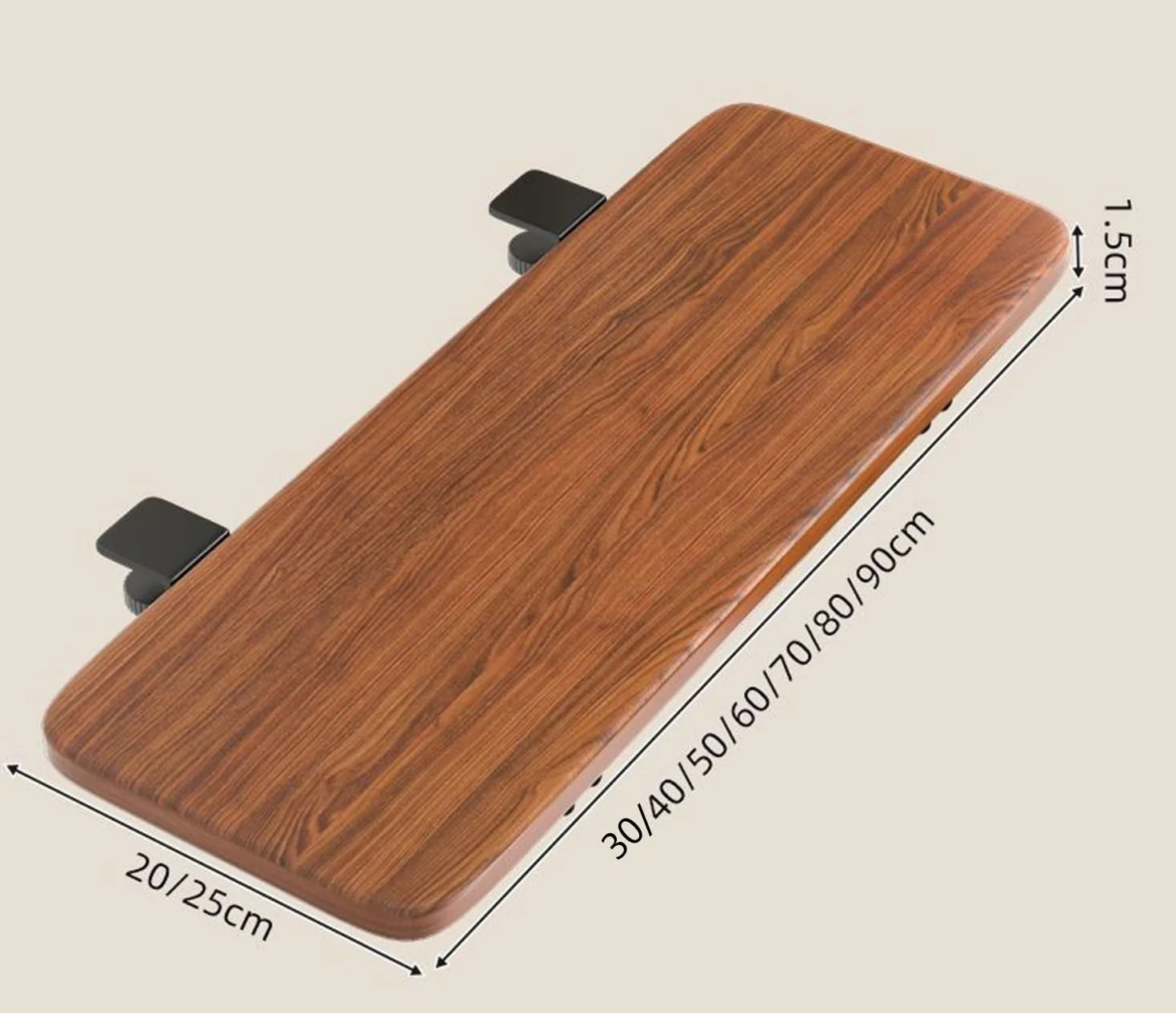 Ergonómica Bandeja Extensora De Escritorio Soporte, Extensión Teclado Ergonómica, No Es Necesario Perforar, Fácil Instalación, Plegable Para Hogar Tablero De Extensión De Escritorio B,90x25cm
