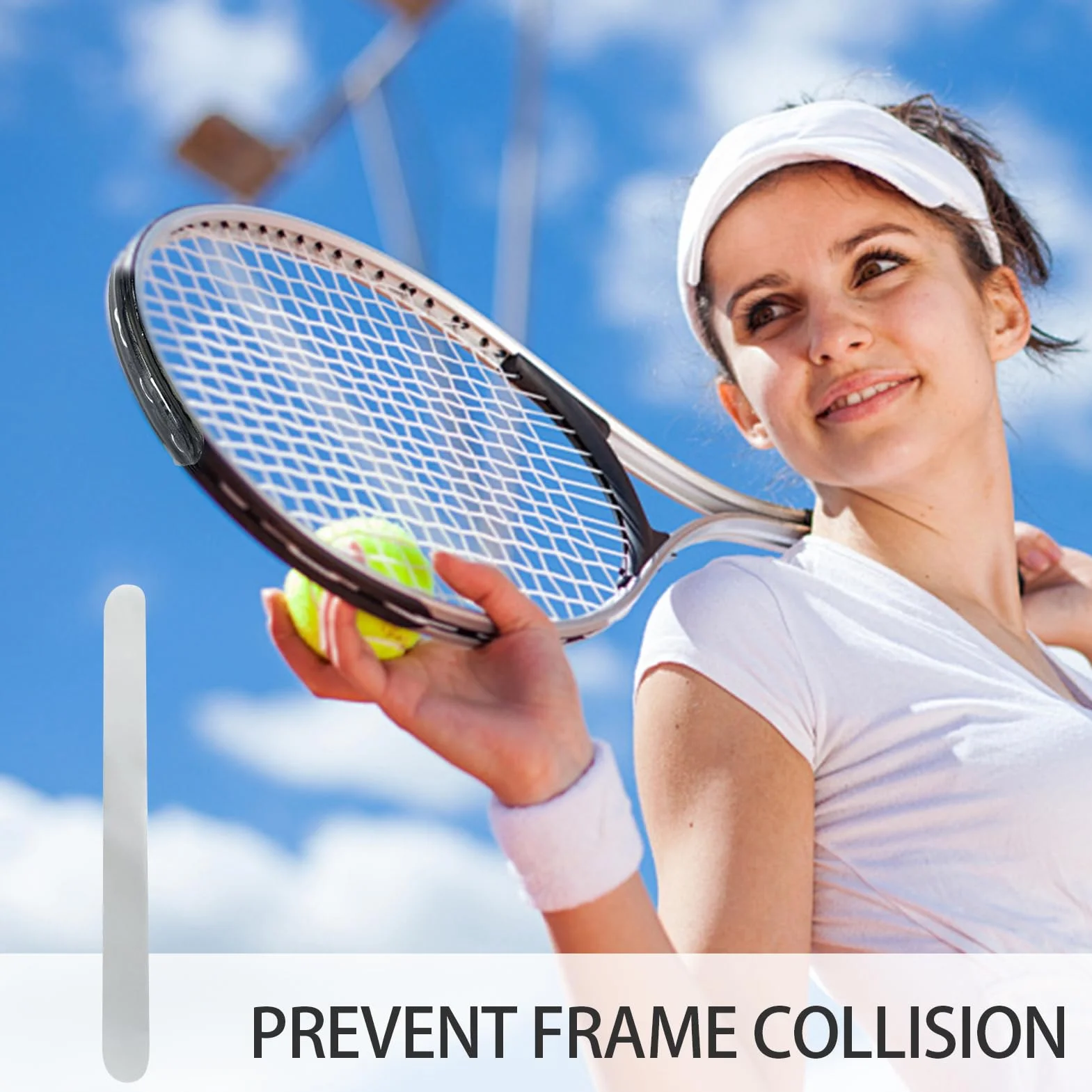 Protector de Cabeza de Raqueta de Tenis - Cinta Transparente de TPU, Resistente al Desgaste para Golpes