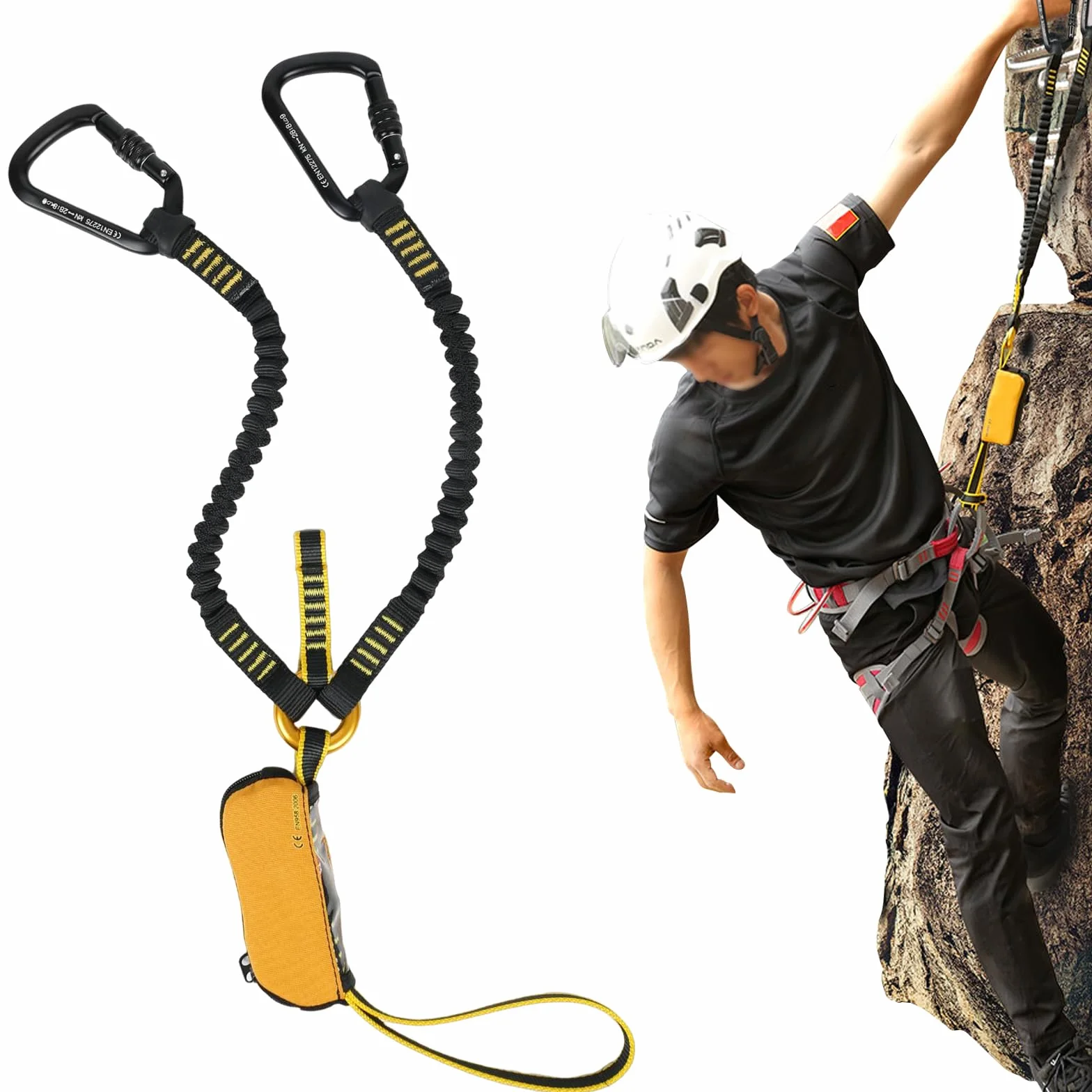 Juego de vía ferrata correa de escalada equipo de escalada