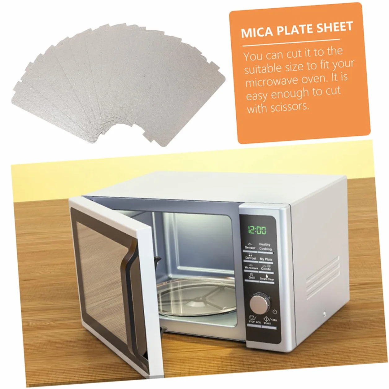 Alipis 6piezas Placa Mica Microondas Resistente Al Calor Cubre Guía Onda Microondas Compatible Aislamiento y Protección Contra Quemaduras