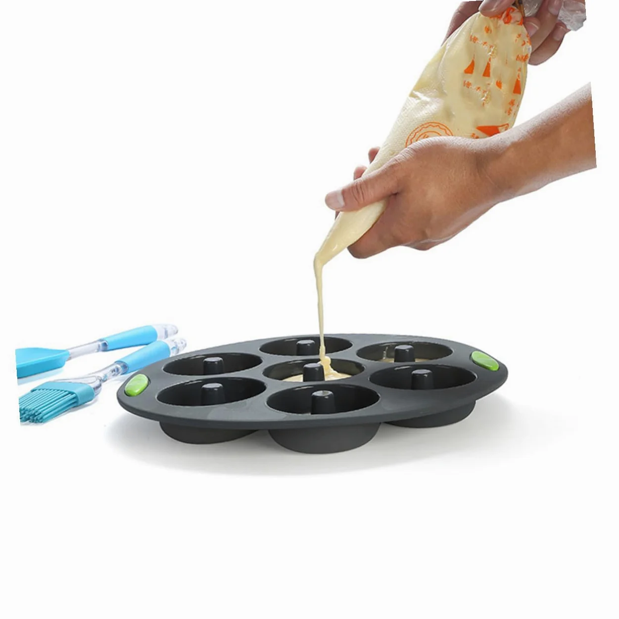 FOMIYES Kit de Moldes de Silicona 5 Piezas para Hornear Casero Moldes para Bizcochos y Pasteles Aptos para Horno y Refrigerador