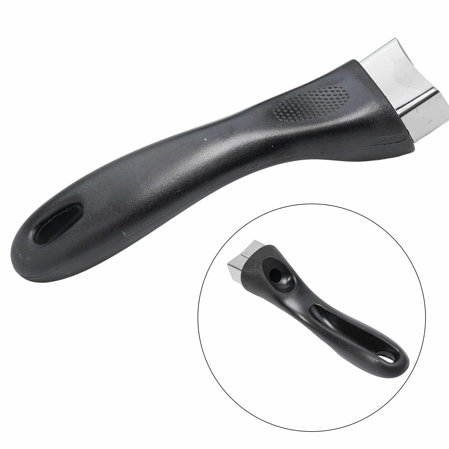 Mango de repuesto para ollas de baquelita para asas laterales en sartenes y cacerolas, hecho para uso en utensilios de cocina (negro)