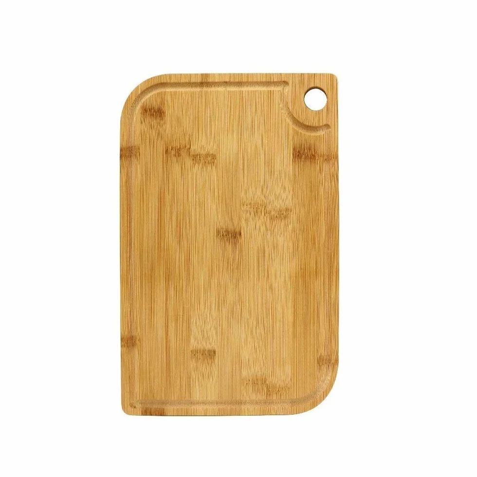 Tabla de cortar de bambú natural para cocina, tabla de cortar de madera con ranura para jugos, tabla de cortar de bambú