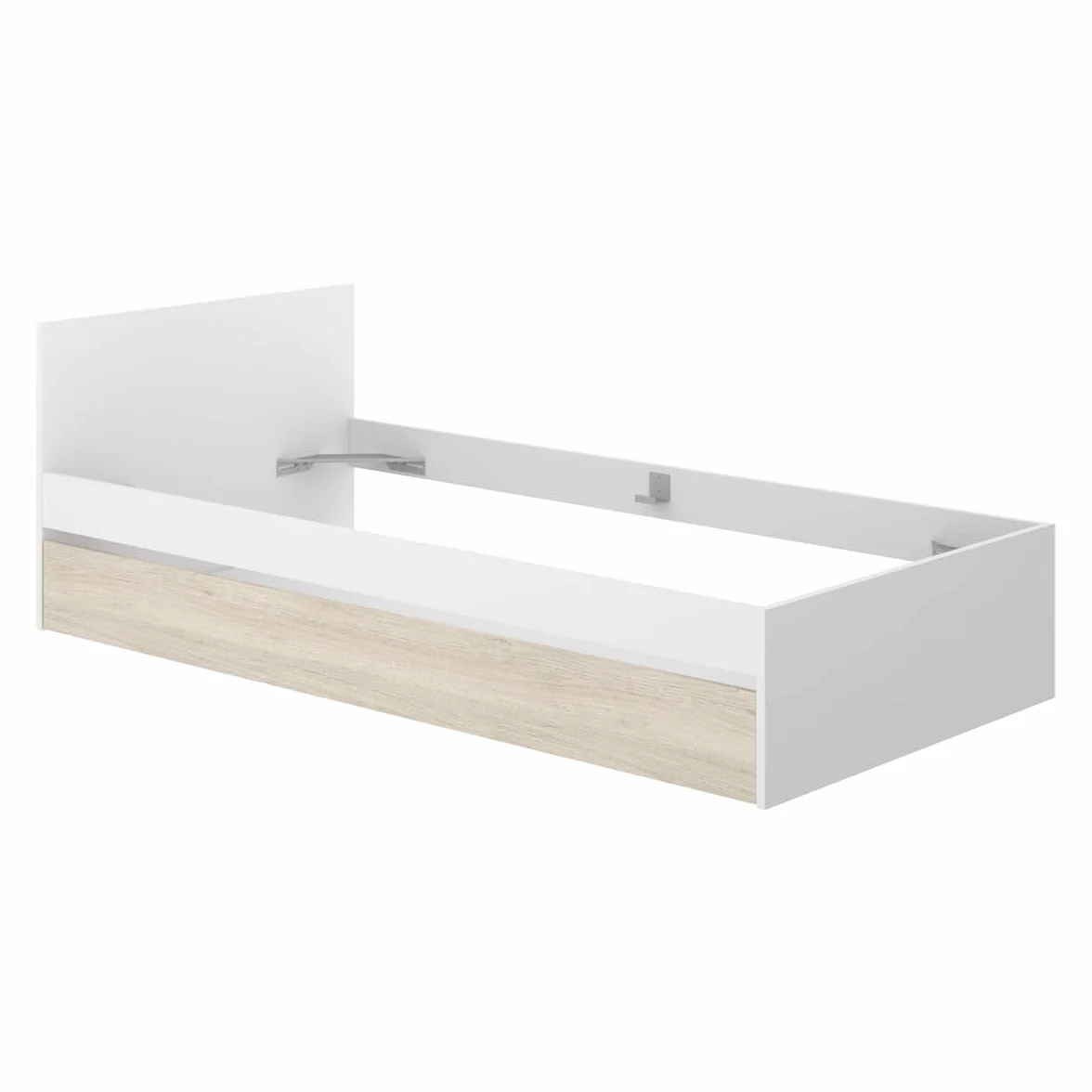 DEKIT - Pack Ahorro Juvenil Cama Nido con cabecero Top, 1 somier Lama Ancha y 2 colchónes viscoelásticos Nova 90 x 190 cm