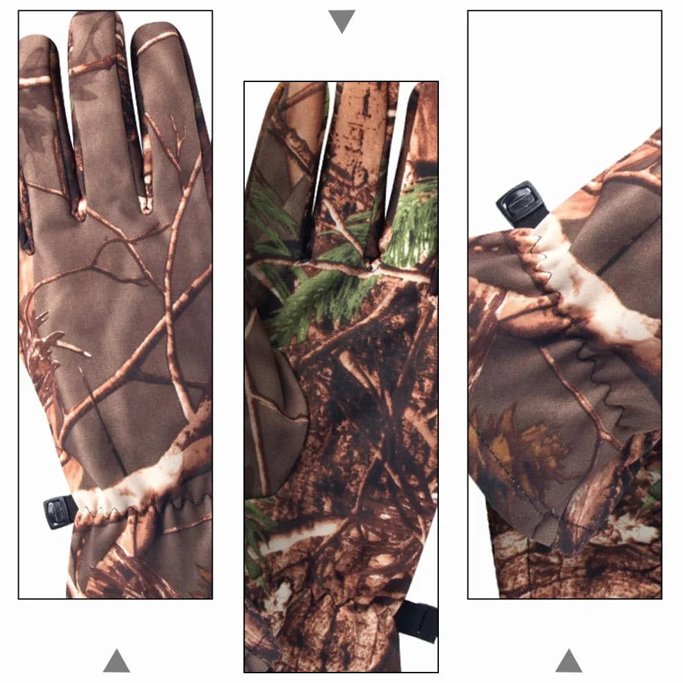 BESPORTBLE Guantes de Caza Impermeables Camuflaje Dedo Completo Invierno