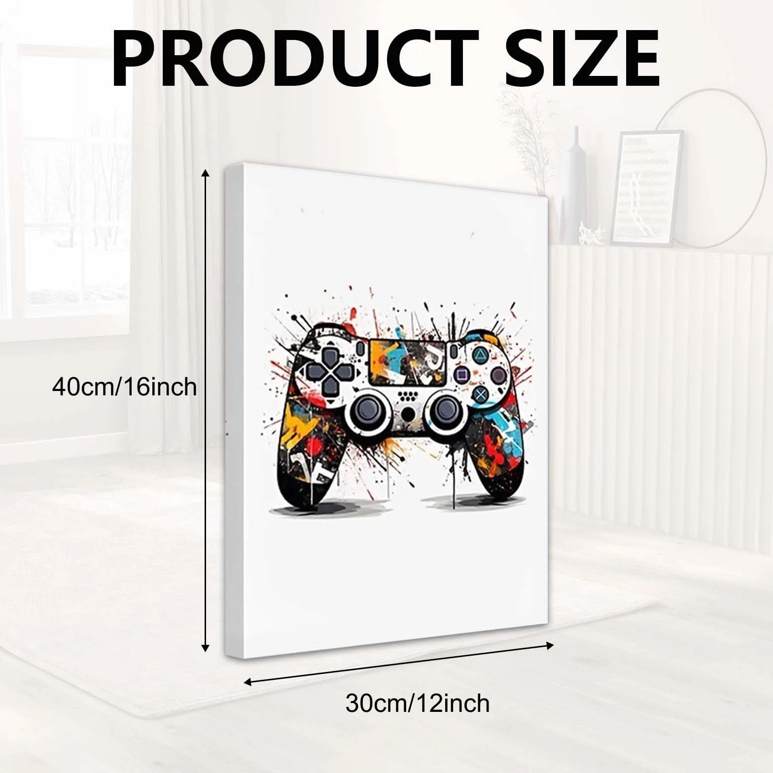 Póster de Juegos con Marco 3PCS Imágenes de Habitación Juvenil Decorativos de Pared