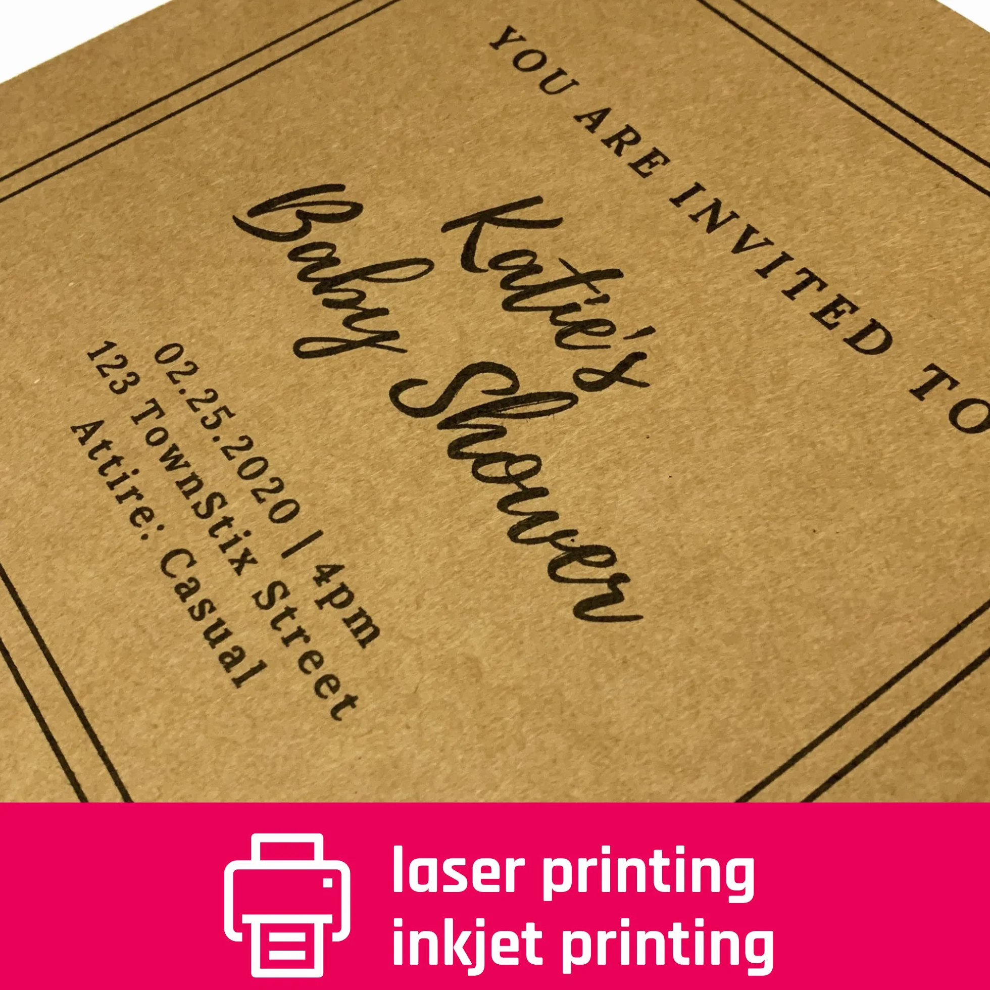 50 hojas, Papel Kraft Cartulina Marrón A4, 200 g/m²