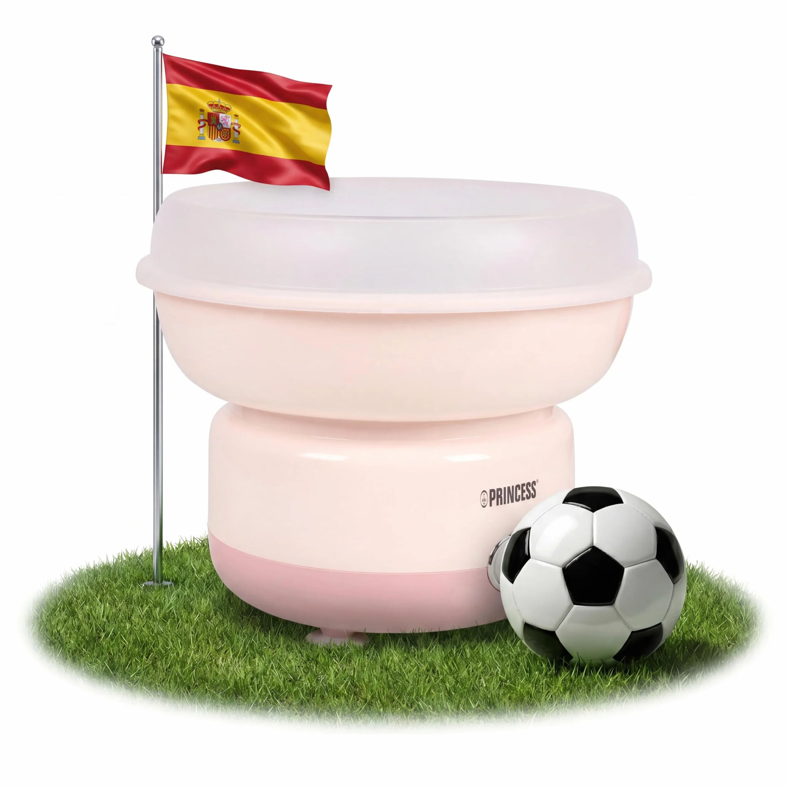 Princess Máquina de Algodón de Azúcar, 500W, Diseño Compacto, Piezas Aptas para Lavavajillas, Incluye Palitos y Cuchara Medidora, BPA-Free, Pies Antideslizantes, Fácil de Usar, 292990