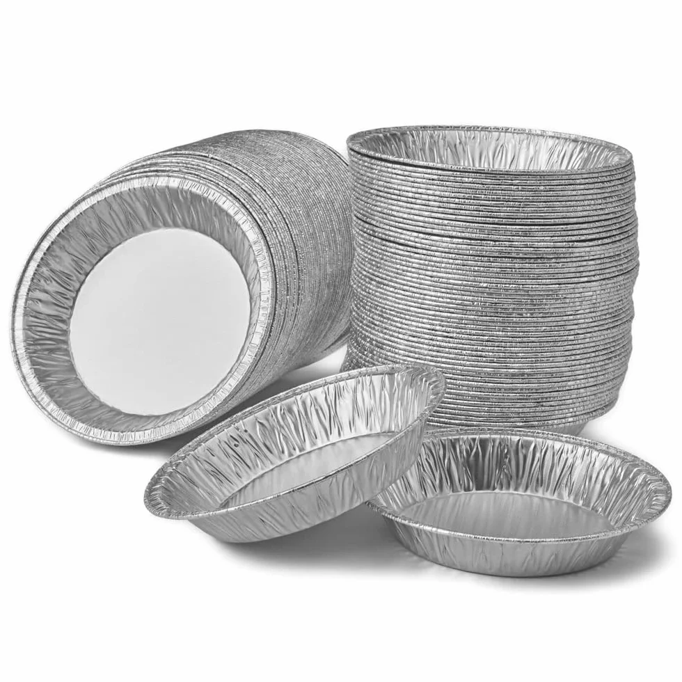 Lote de 100 moldes para tartaletas de aluminio, 80 ml, molde para tartas, franjas, tartas individuales