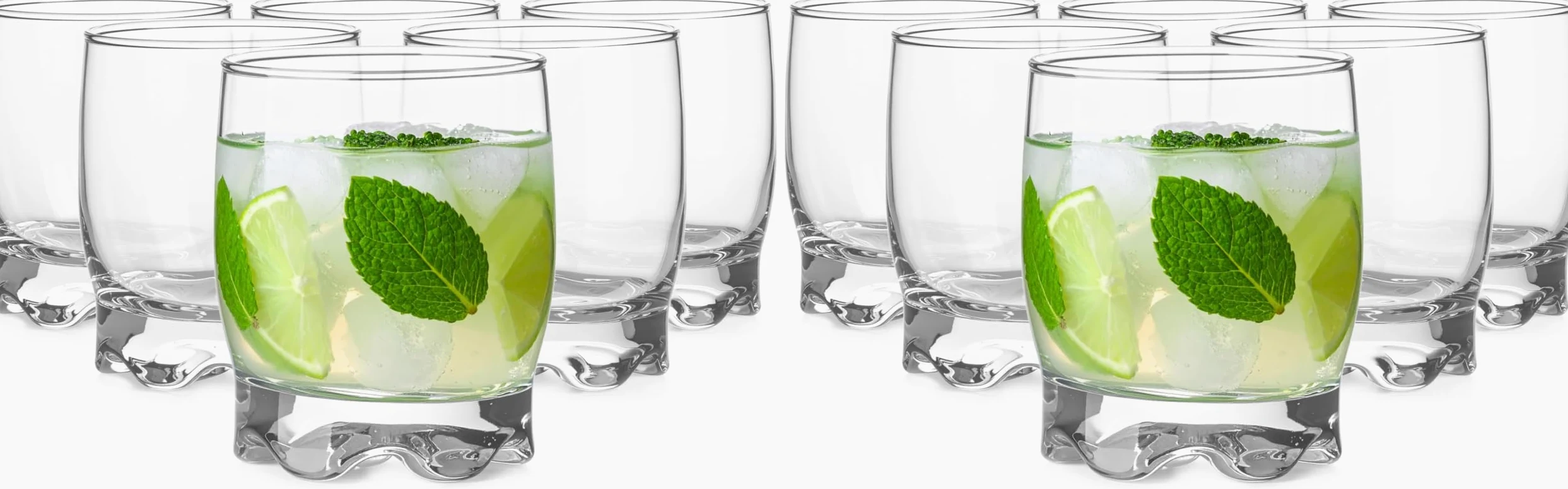Glasmark KROSNO 1992 Vasos Conjunto De 12 Piezas 250 ml Vaso Bajo Apto Para Lavavajillas Duradero Agua Jugos Bebidas