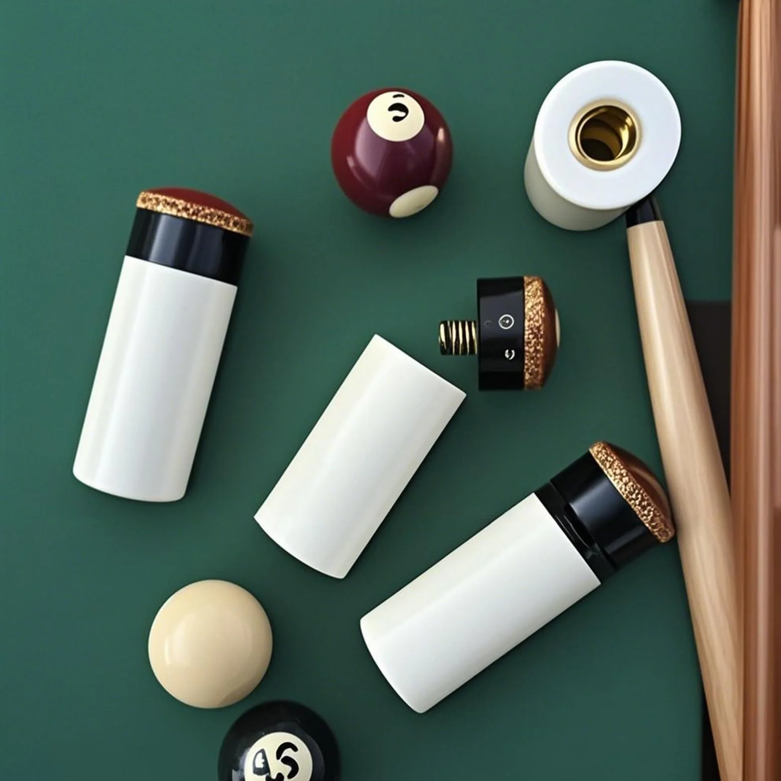 Set de 10 Puntas de Billar de 10 mm, Puntas de Cuero con Rosca de Metal para Tacos de Snooker y Billar, Fácil Instalación, Durabilidad Superior, Mejora el Control y Rendimiento en el Juego
