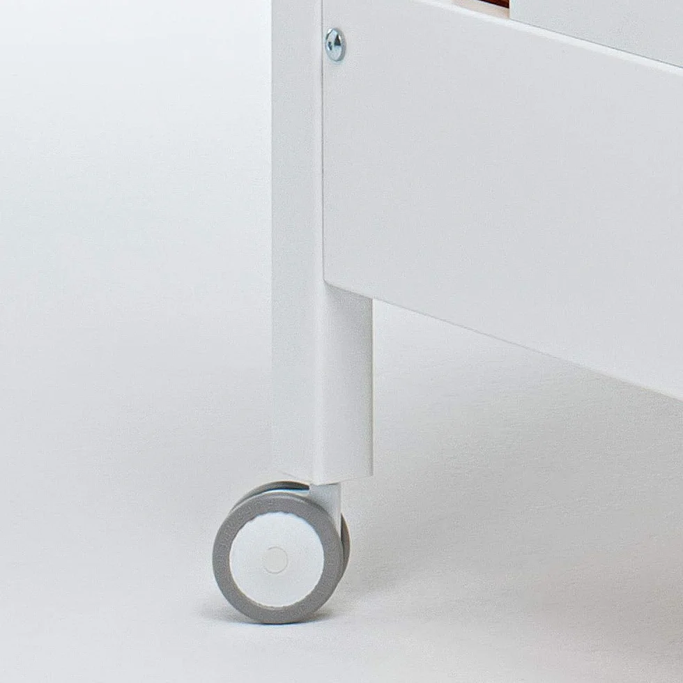 Foppapedretti 4 ruedas de nailon engomadas recambio blanco gris