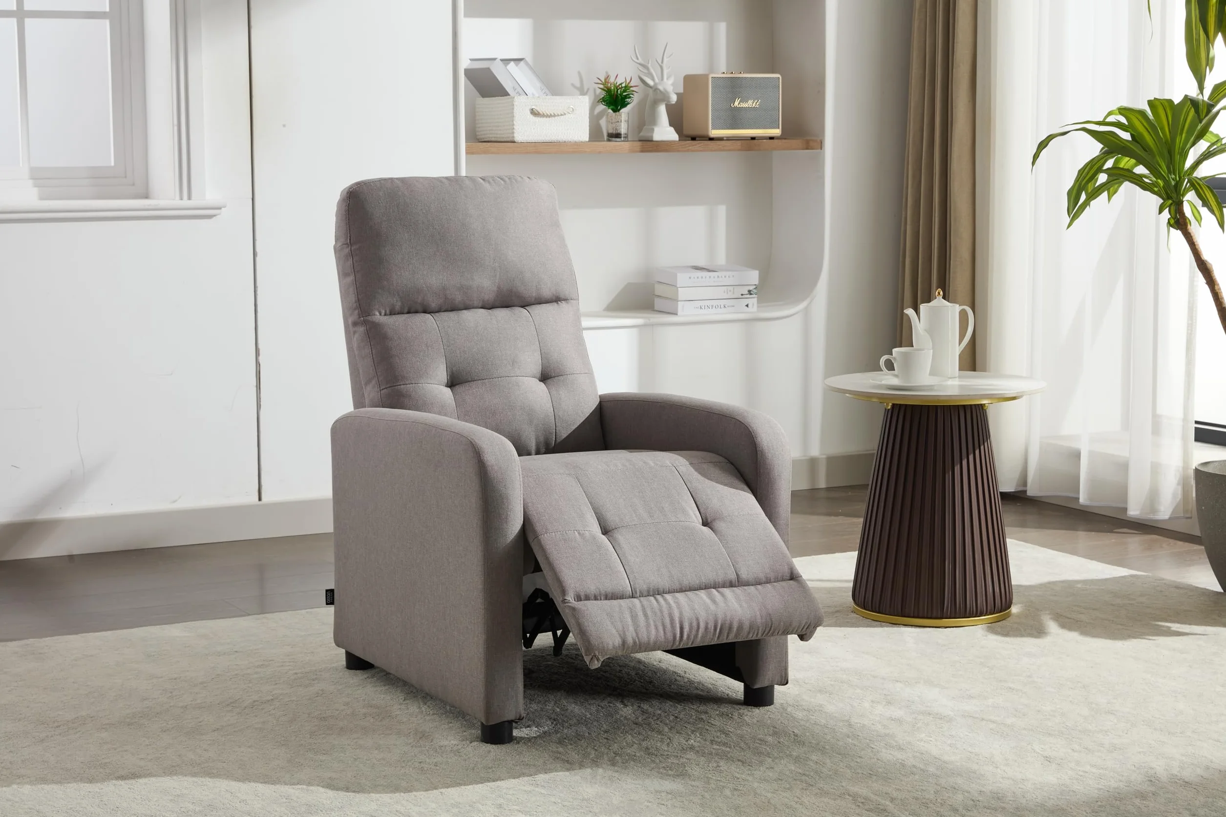 ASTAN HOGAR Sillón Relax con Reclinación Manual, Tapizado en Tela, Modelo Yum AH-AR31000TP, Taupe