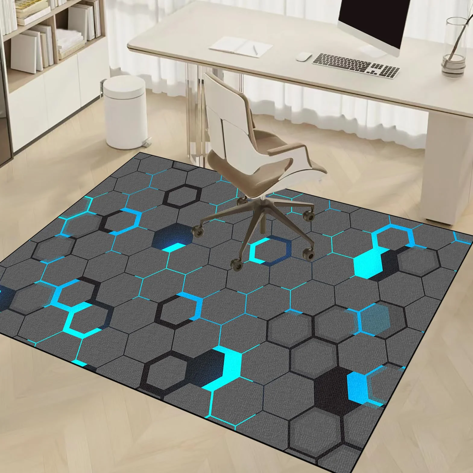 Alfombra Suelo Gaming Oficina Escritorio Gamer Alfombra Silla Oficina Gaming 180 x 230 cm Alfombrilla Protector Suelo Silla Ruedas Protector de Suelo para Silla de Oficina Alfombras de Sillas Lavable