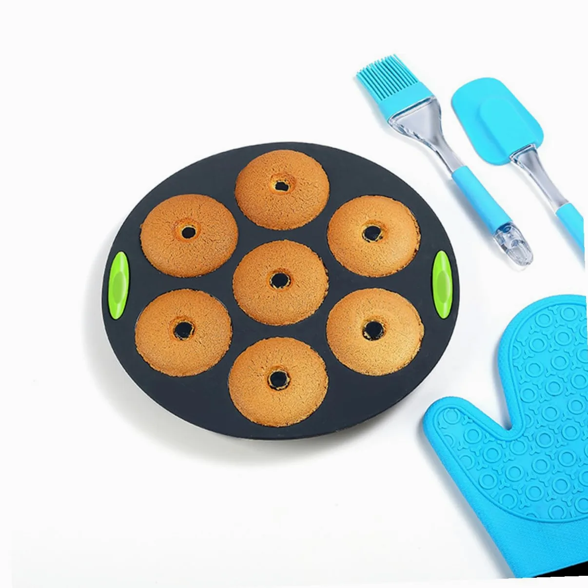 Kit de 5 Moldes de Silicona Flexibles para Hornear Pasteles y Bizcochos, Fáciles de Limpiar, Adecuado para Amantes Repostería en Cocina