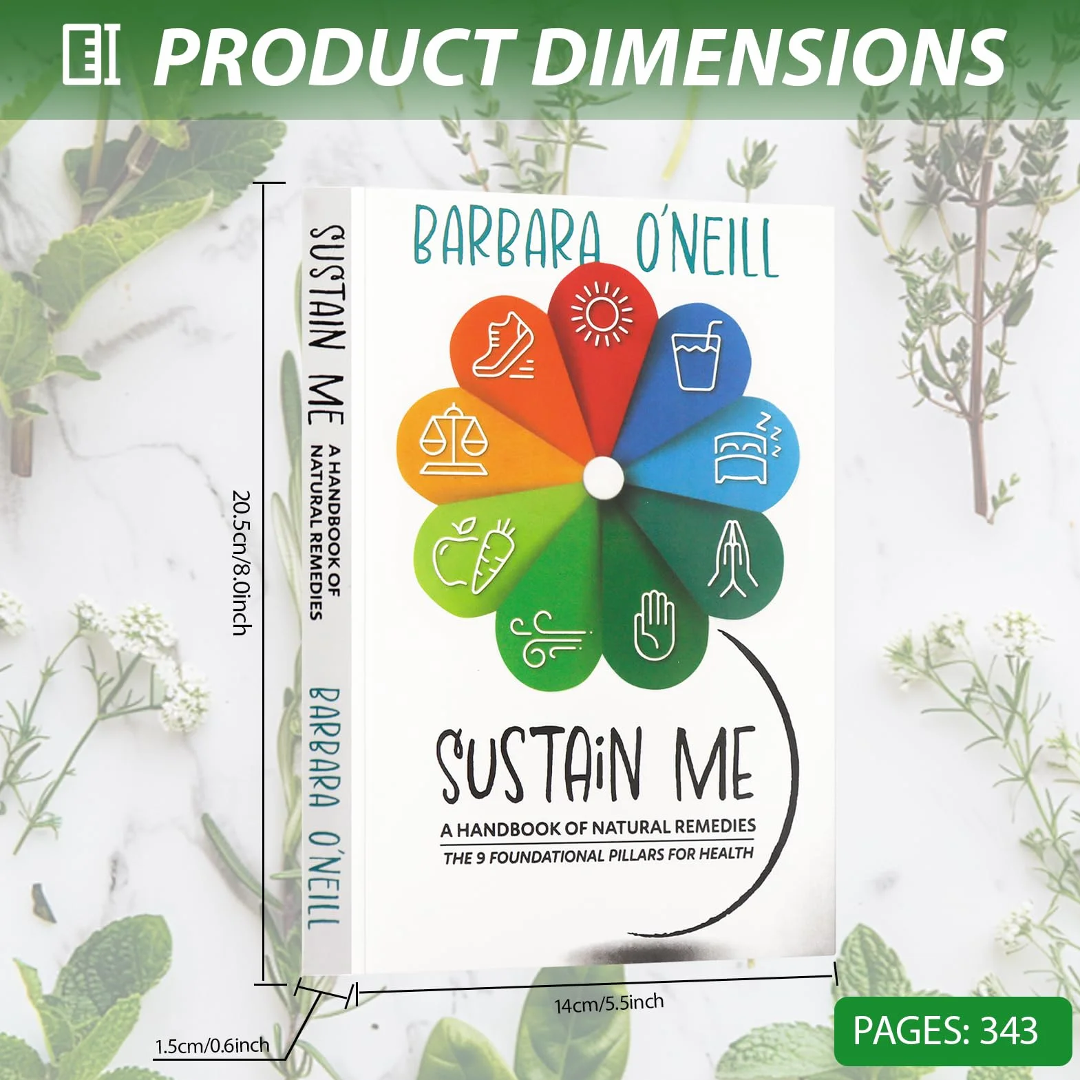 Sustain Me, Libros de Hierbas, Libros de Remedios Naturales, Enciclopedia de Hierbas, Manual de Medicina Natural, Nueve Pilares de La Salud, Libros Imprescindibles Para Los Amantes de La Salud