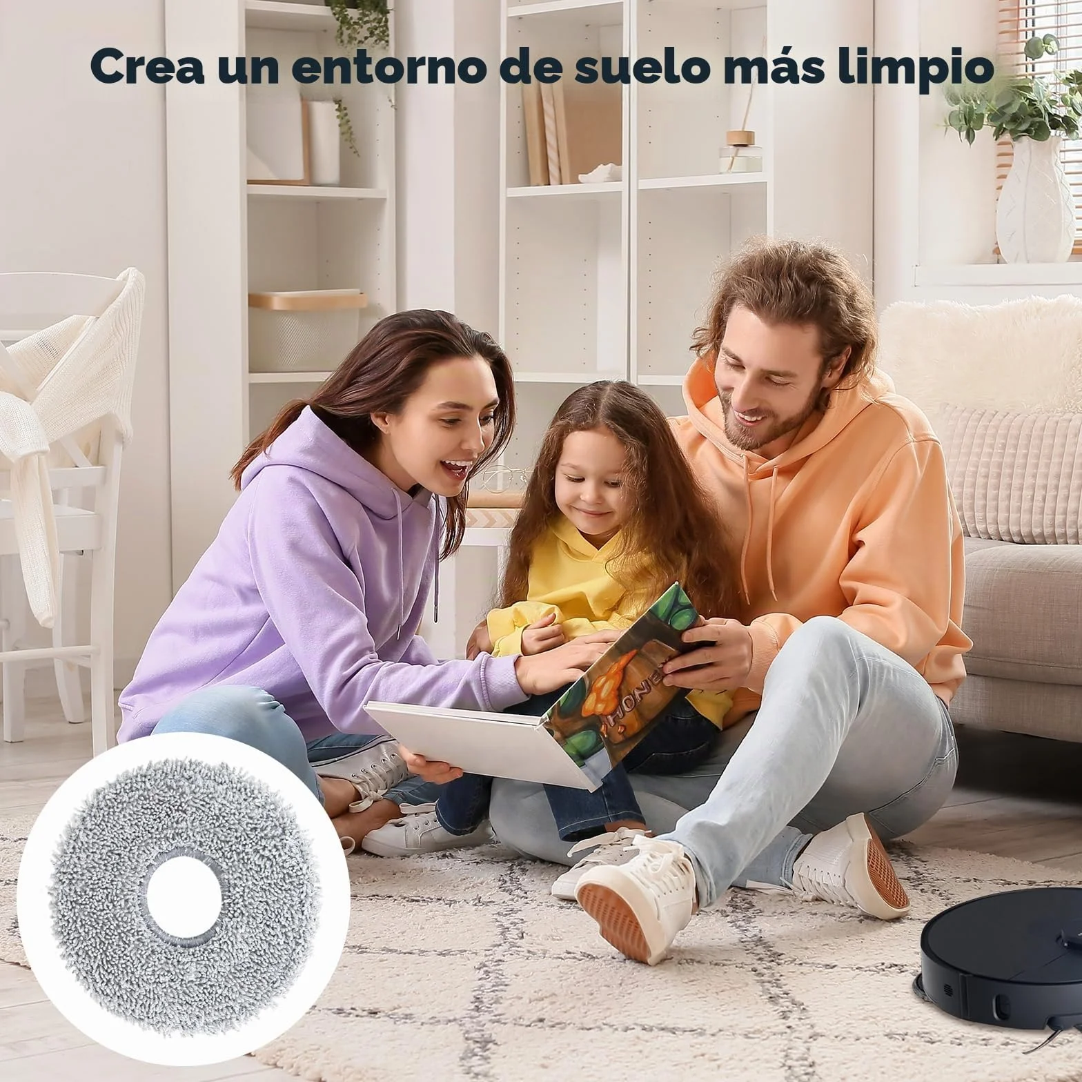 8 Mopas de Fregado para Dreame L10s Ultra Gen 3/Gen 2/L10/L20/X40/X50/L40/AE/L50/L50S/L40S Pro Ultra/Complete, Mova E30/E40/P50/V50 Ultra Robot Aspirador, Recambios Reutilizable y Lavable