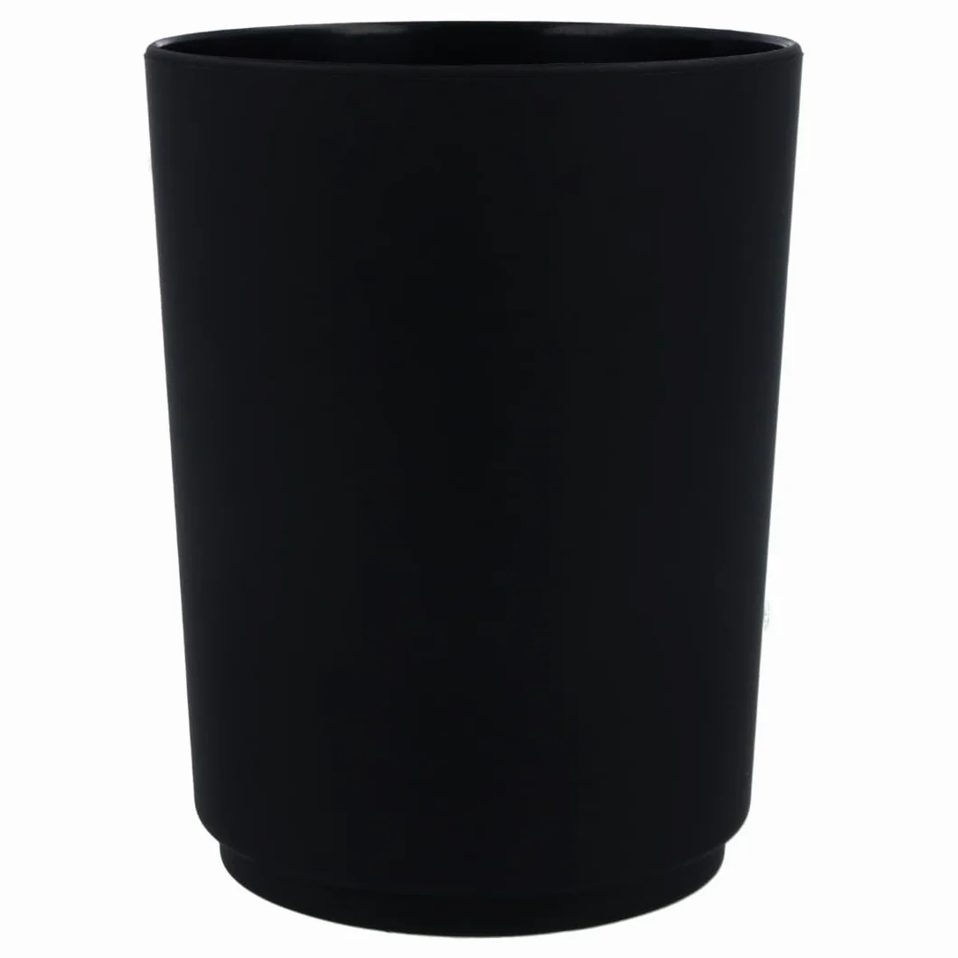 PARSA Beauty Vaso Cepillo de Dientes baño Flair Negro – Vaso versátil e irrompible para el baño – Higiénico y Duradero, fácil de Limpiar – Soporte Cepillo de Dientes 250 ml – 7 x 7,3 x 9,6 cm