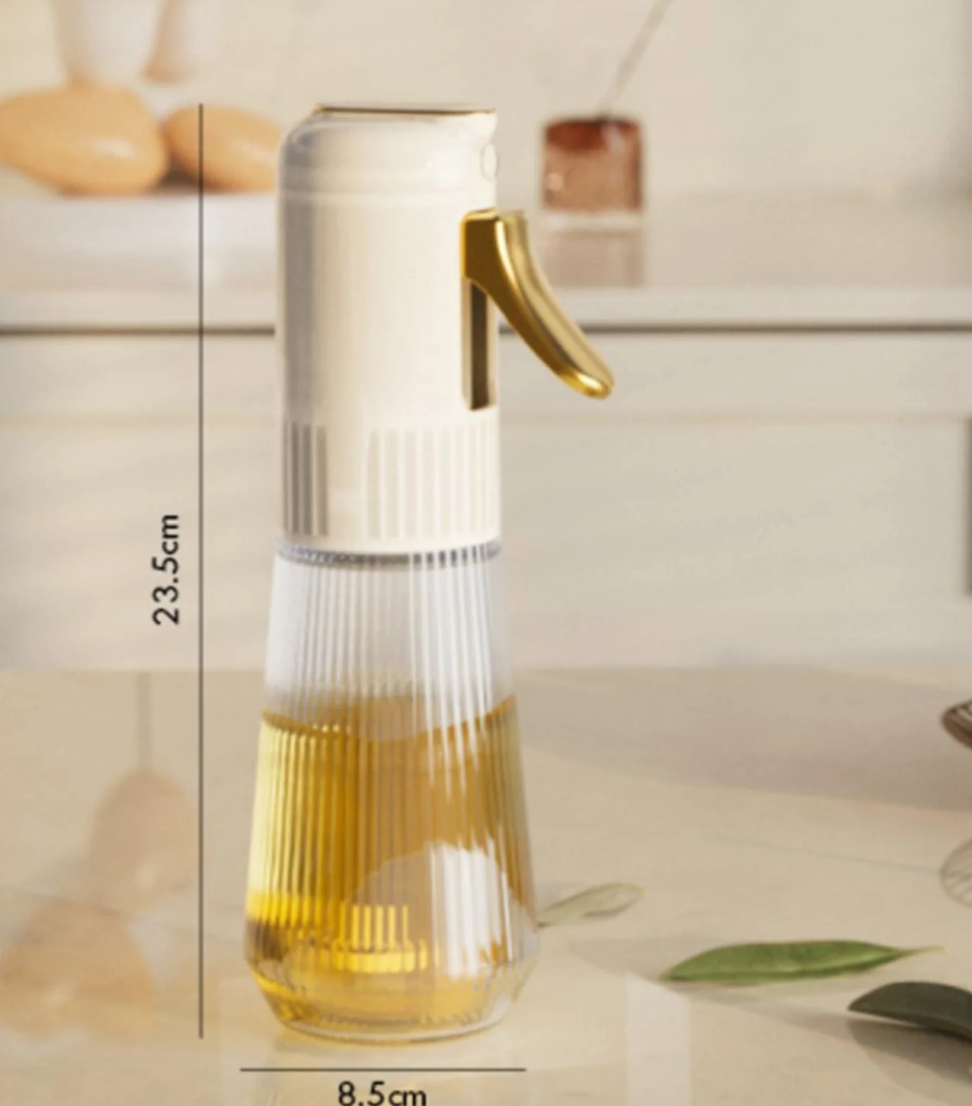 Dispensador de Aceite y Vinagre Dispensador De Aceite Oliva Vidrio For Uso Doméstico For Freidoras Aire, Ensaladas Y Parrillas Jarra de Aceite(White)